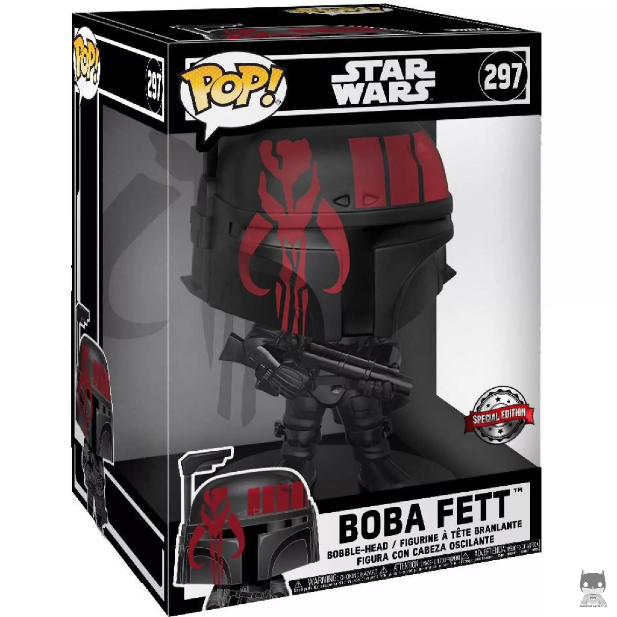 Figura Funko Pop! Boba Fett (Negro) (Supersized) en su caja