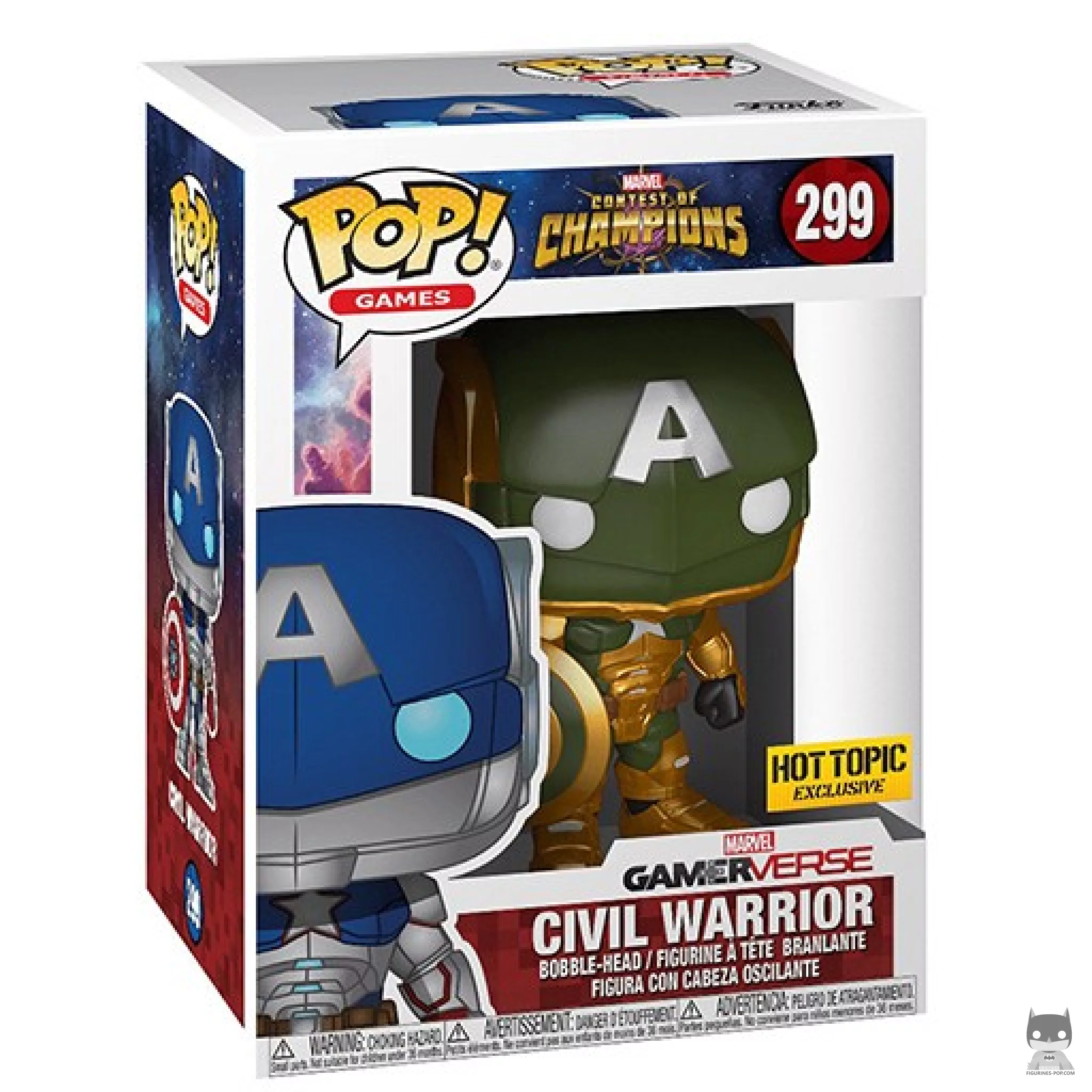 Figura Funko Pop! Civil Warrior (Verde) en su caja