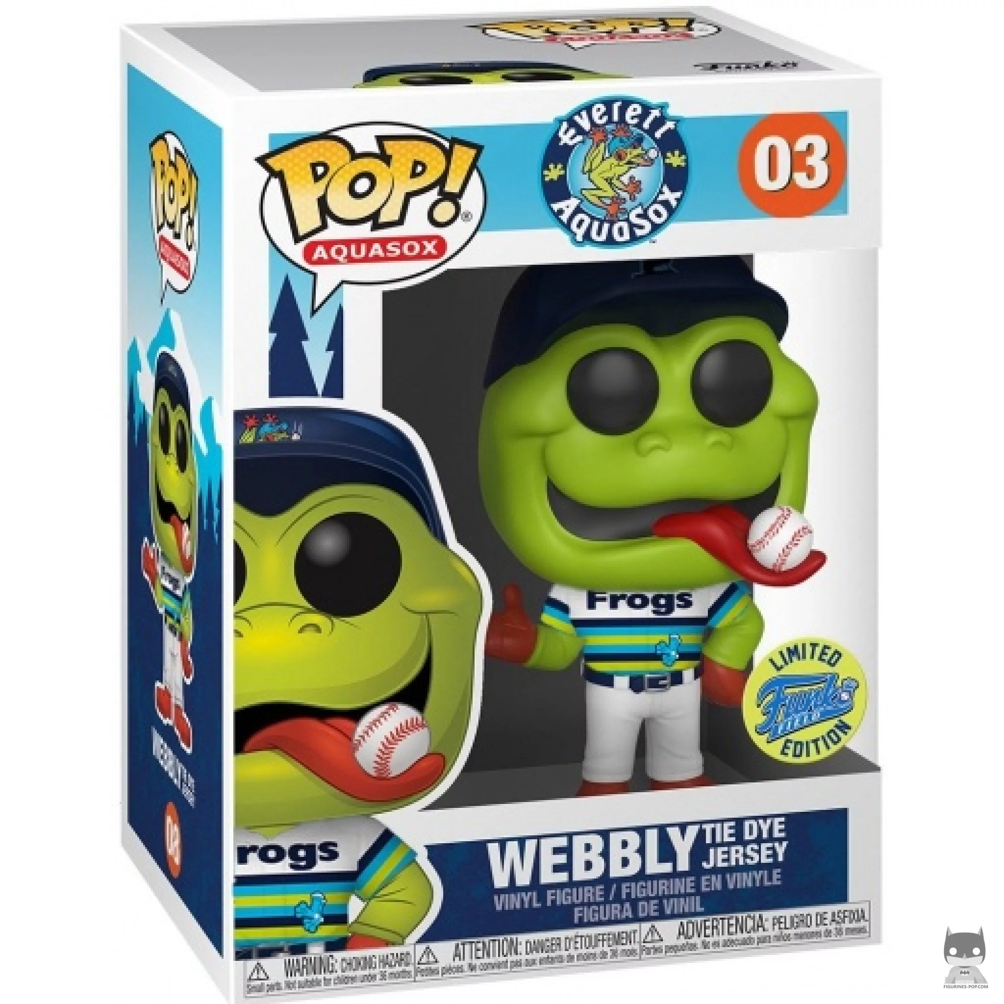 Figura Funko Pop! Webbly camiseta Frogs en su caja