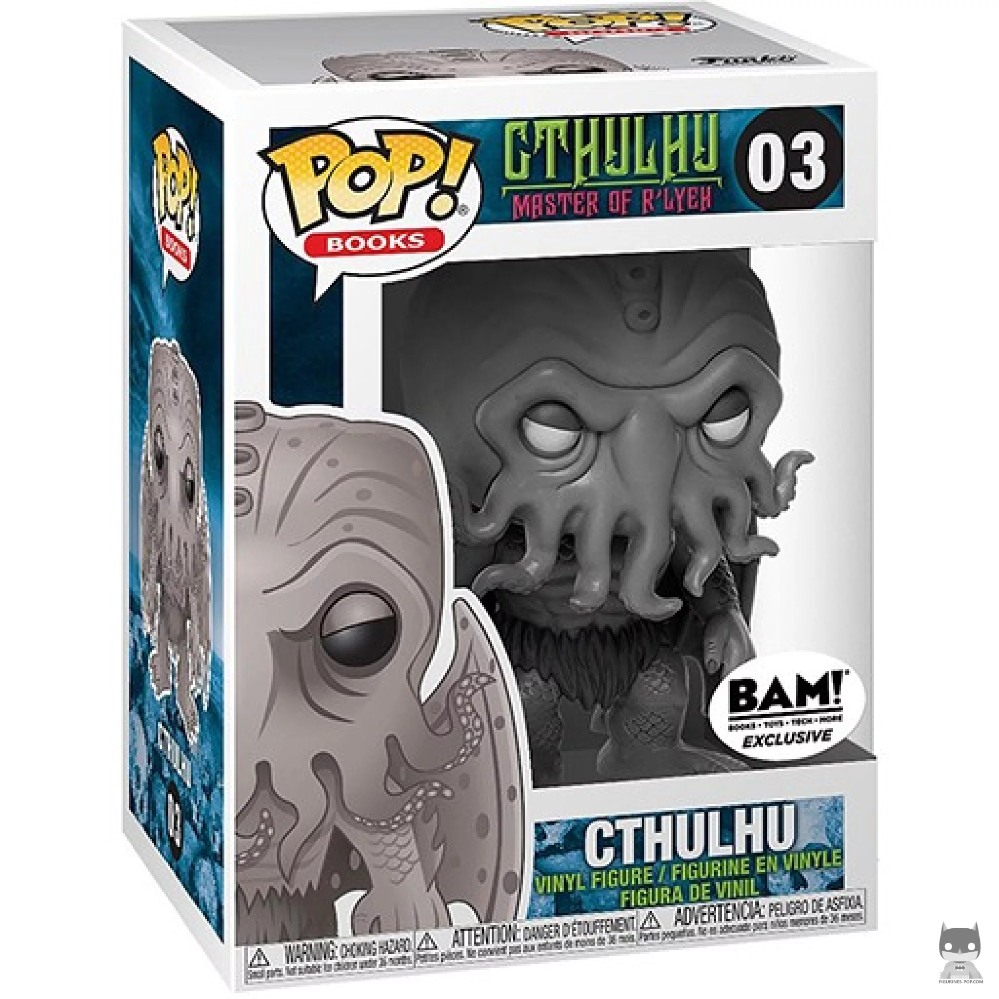 Figura Funko Pop! Cthulhu (Blanco y negro) en su caja
