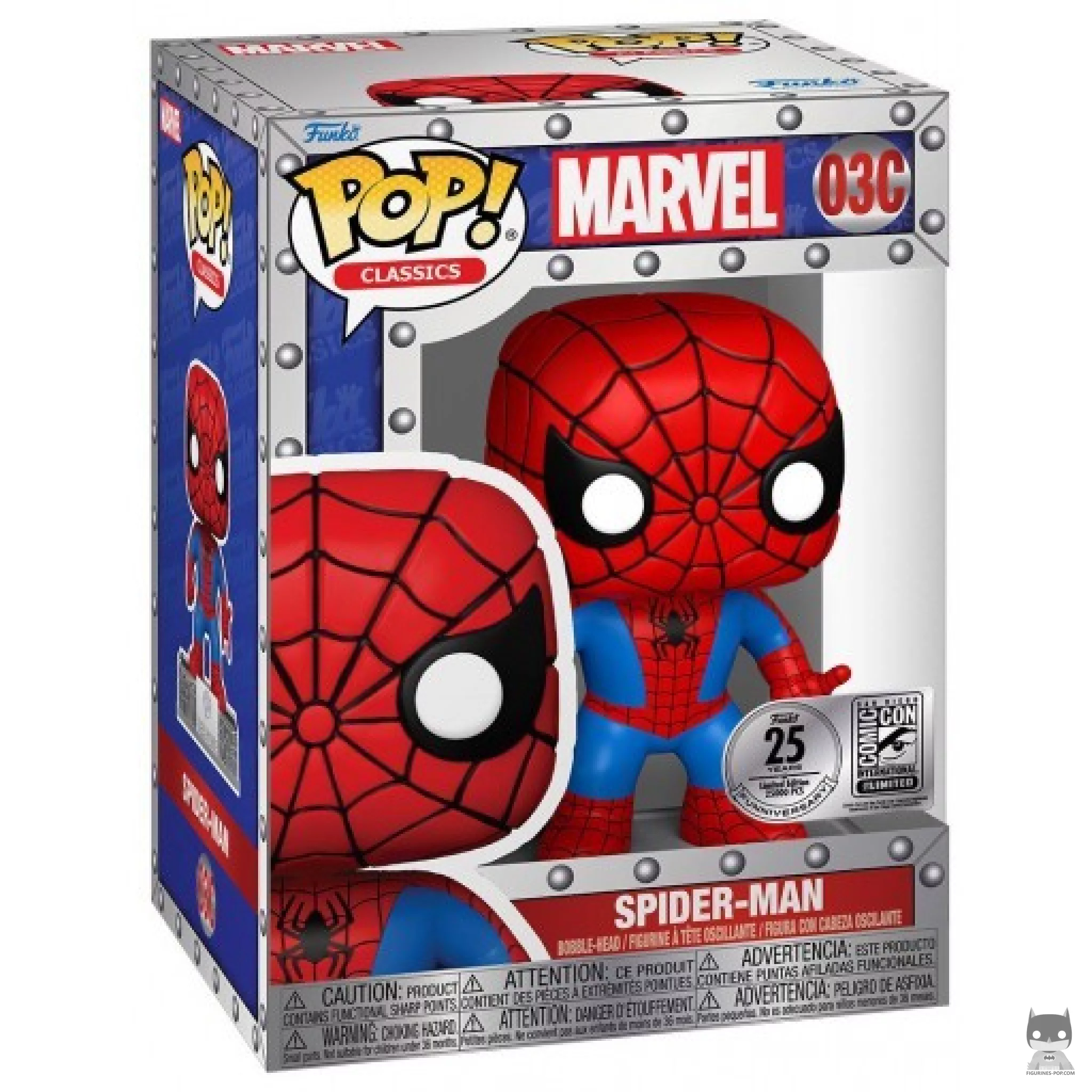 Figura Funko Pop! Spider-Man (Especial 25 años) en su caja