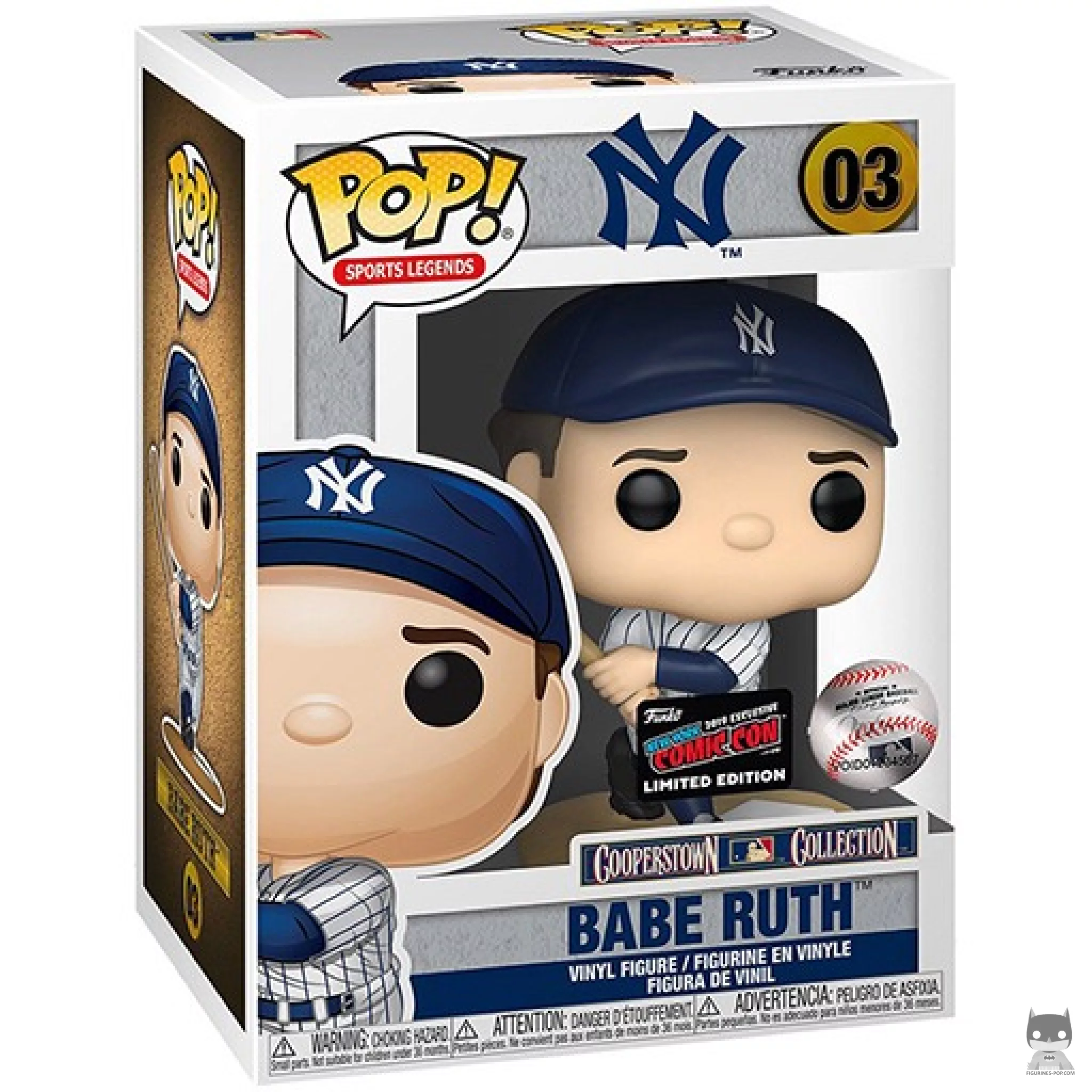 Figura Funko Pop! Babe Ruth en su caja