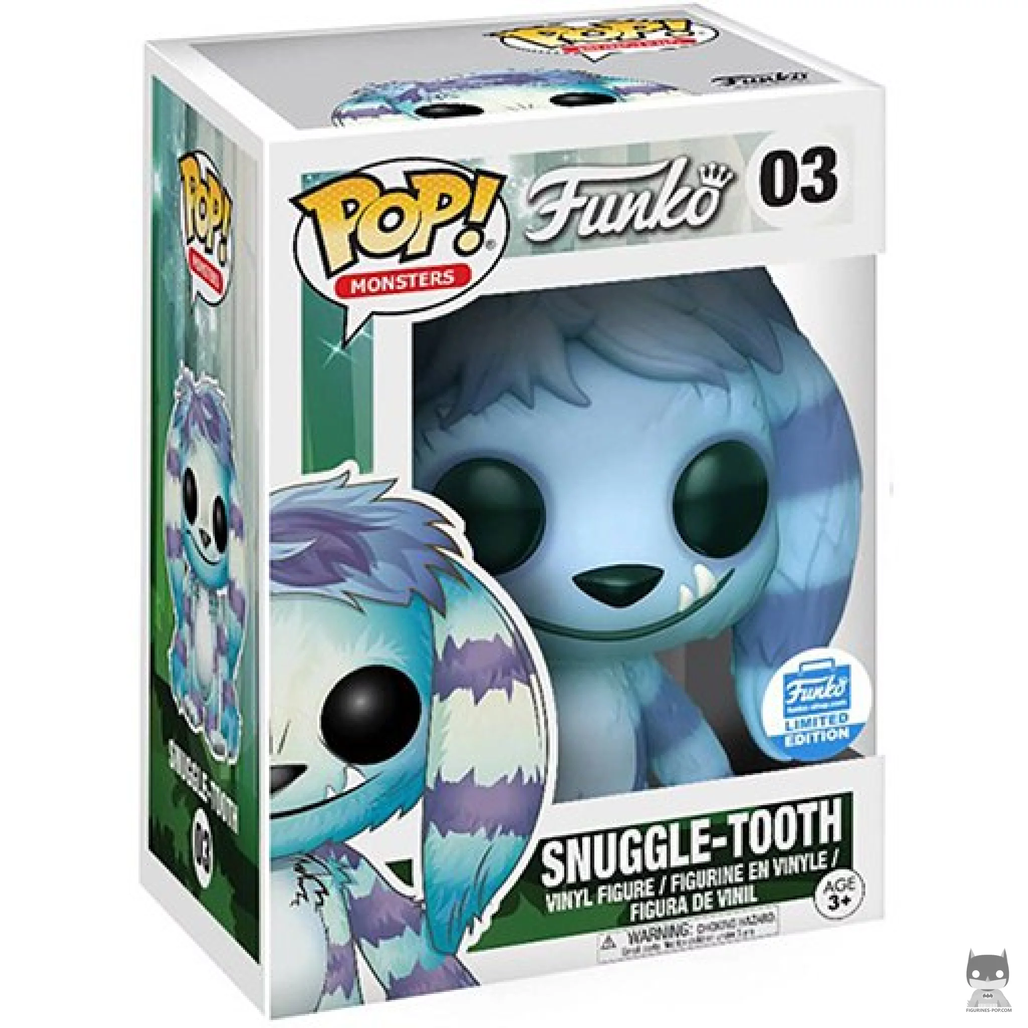 Figura Funko Pop! Snuggle-Tooth (Azul) en su caja