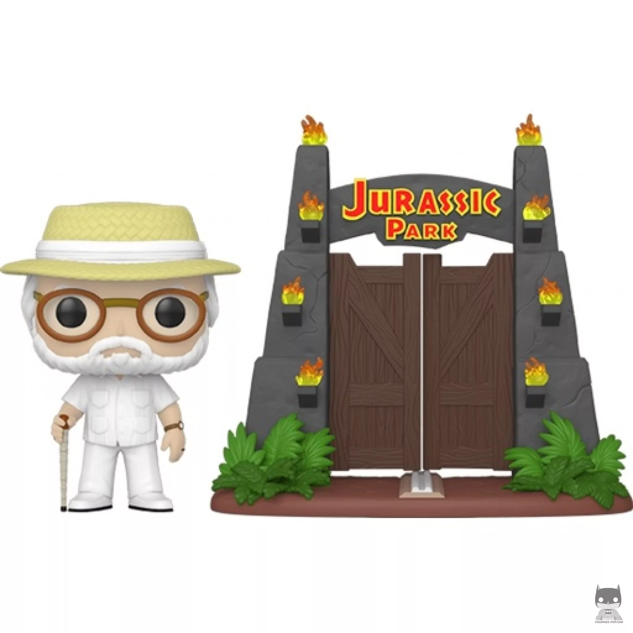 Figura Funko Pop! John Hammond con las puertas de Parque Jurásico (Parque Jurásico)