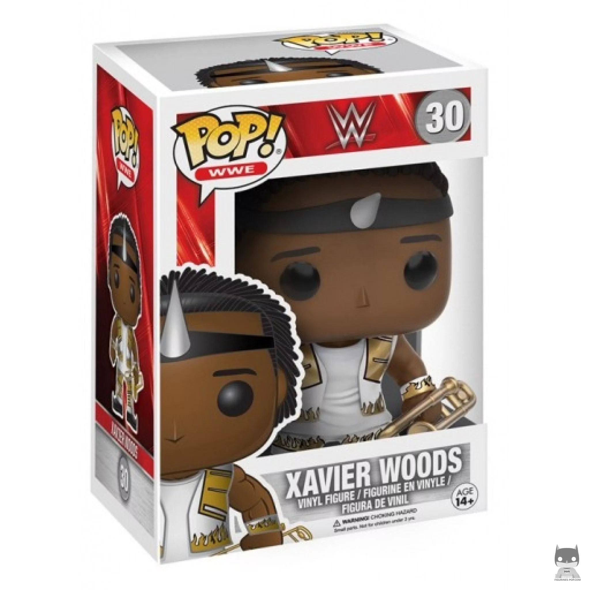 Figura Funko Pop! Xavier Woods (Dorado y blanco) en su caja