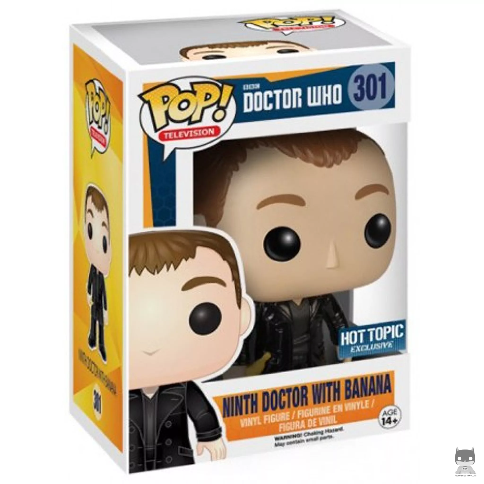 Figura Funko Pop! Noveno Doctor (con plátano) en su caja