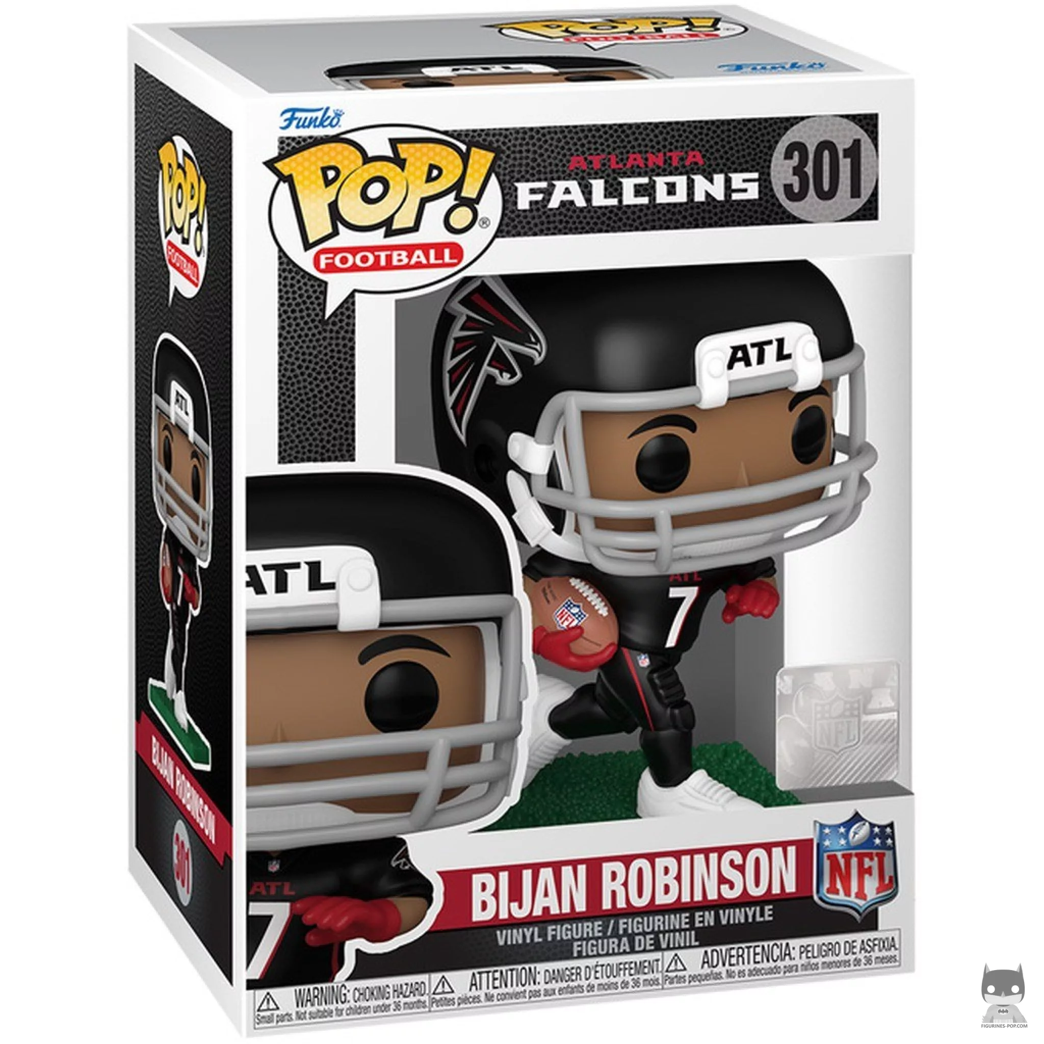 Figura Funko Pop! Bijan Robinson en su caja