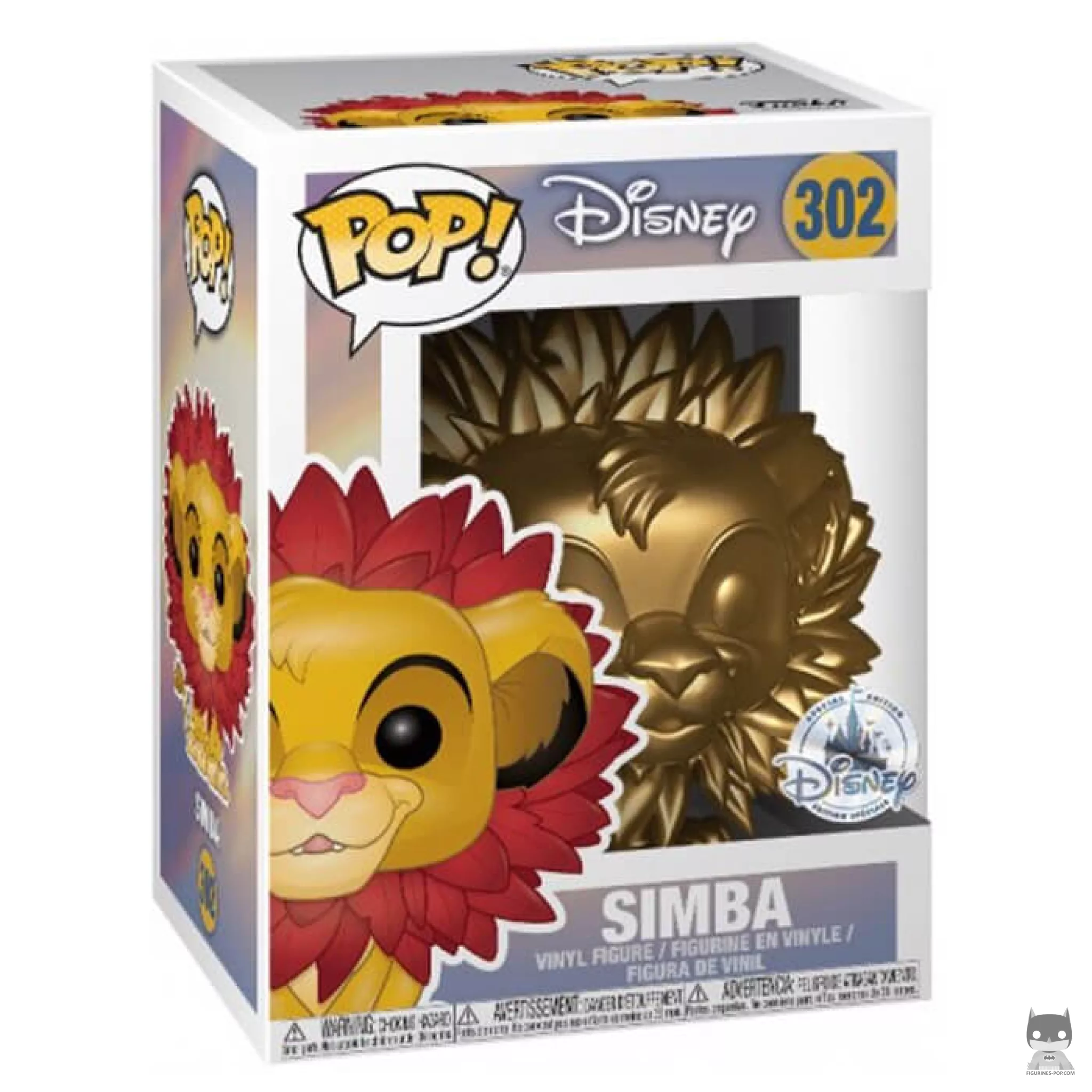 Figura Funko Pop! Simba (Dorado) en su caja
