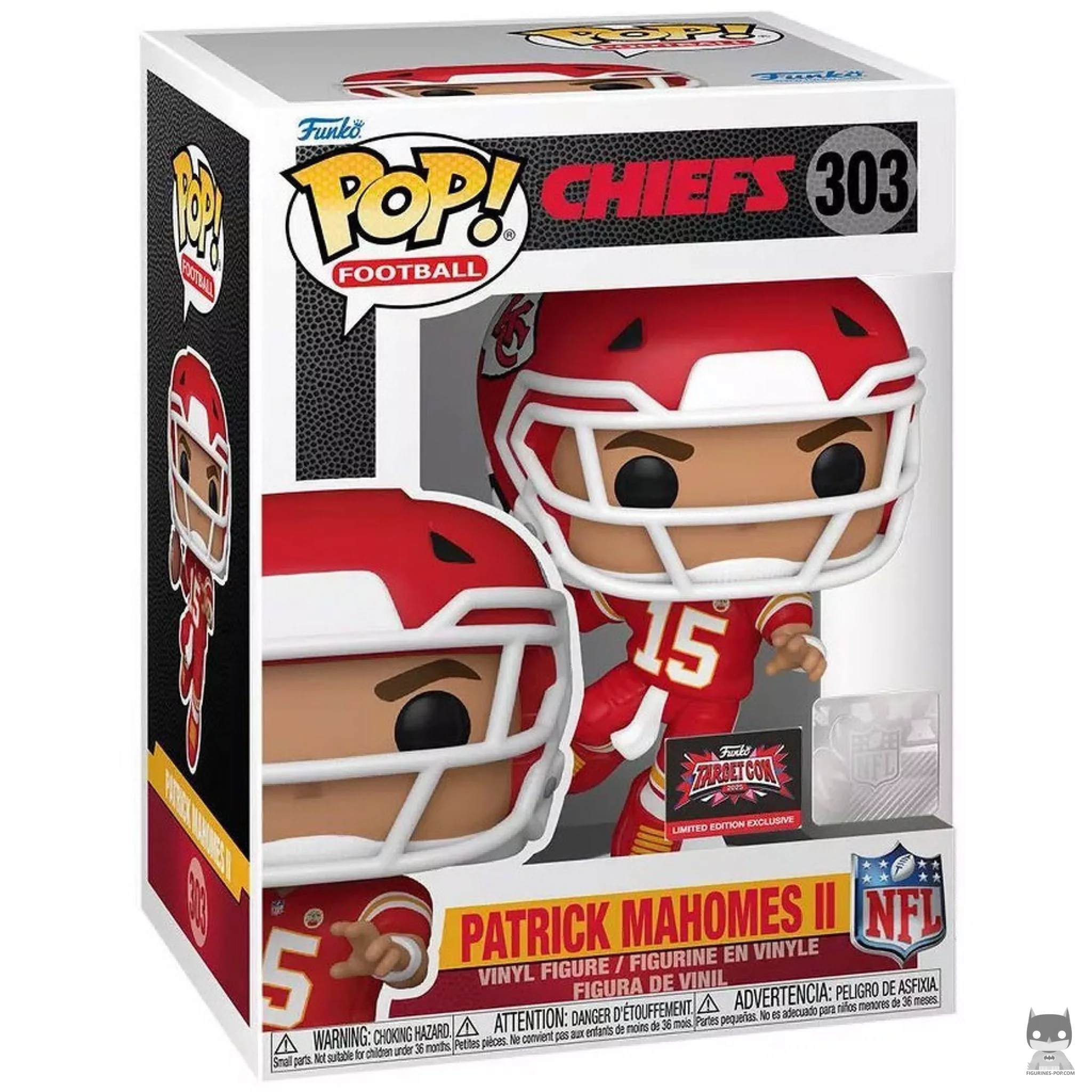 Figura Funko Pop! Patrick Mahomes II en su caja