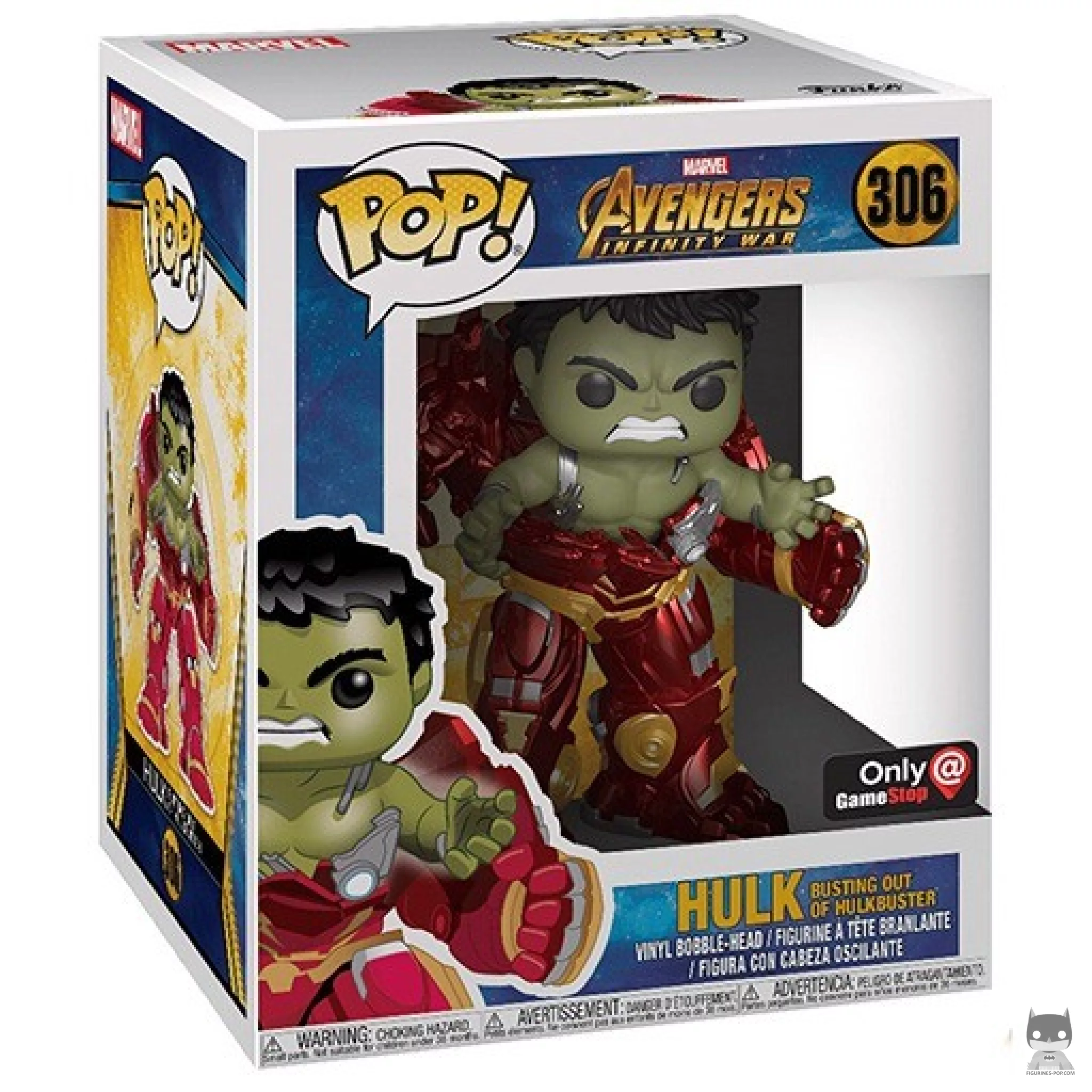 Figura Funko Pop! Hulk (con Hulkbuster) (Supersized) en su caja