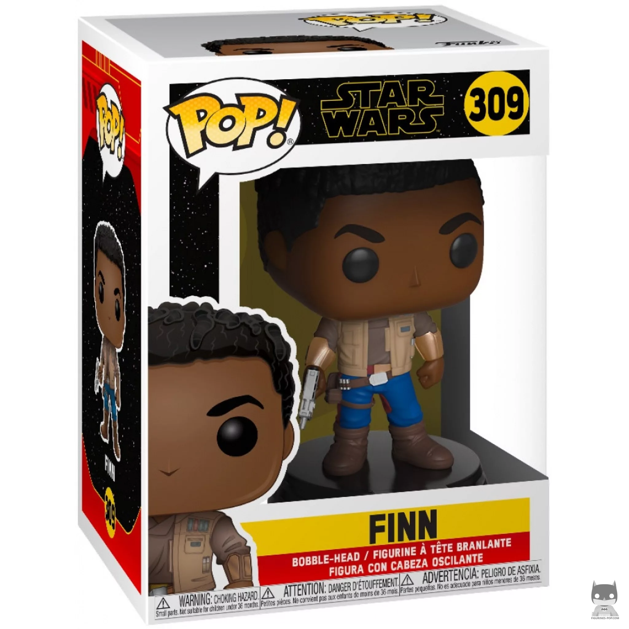 Figura Funko Pop! Finn en su caja