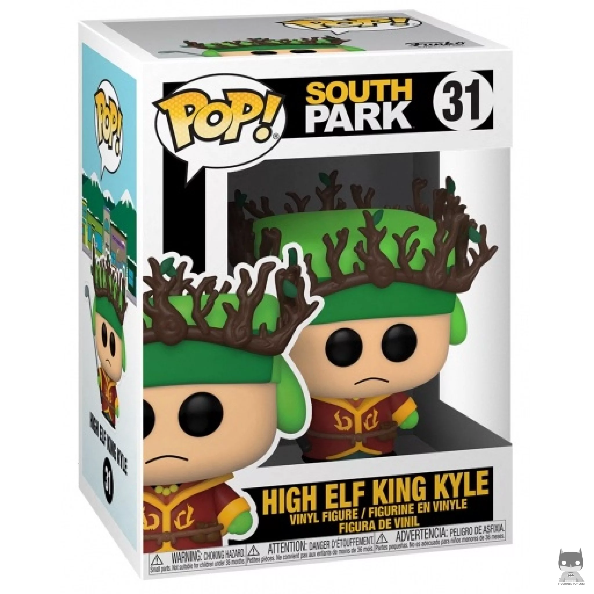 Figura Funko Pop! Kyle rey de los altos elfos (La Vara de la Verdad) en su caja