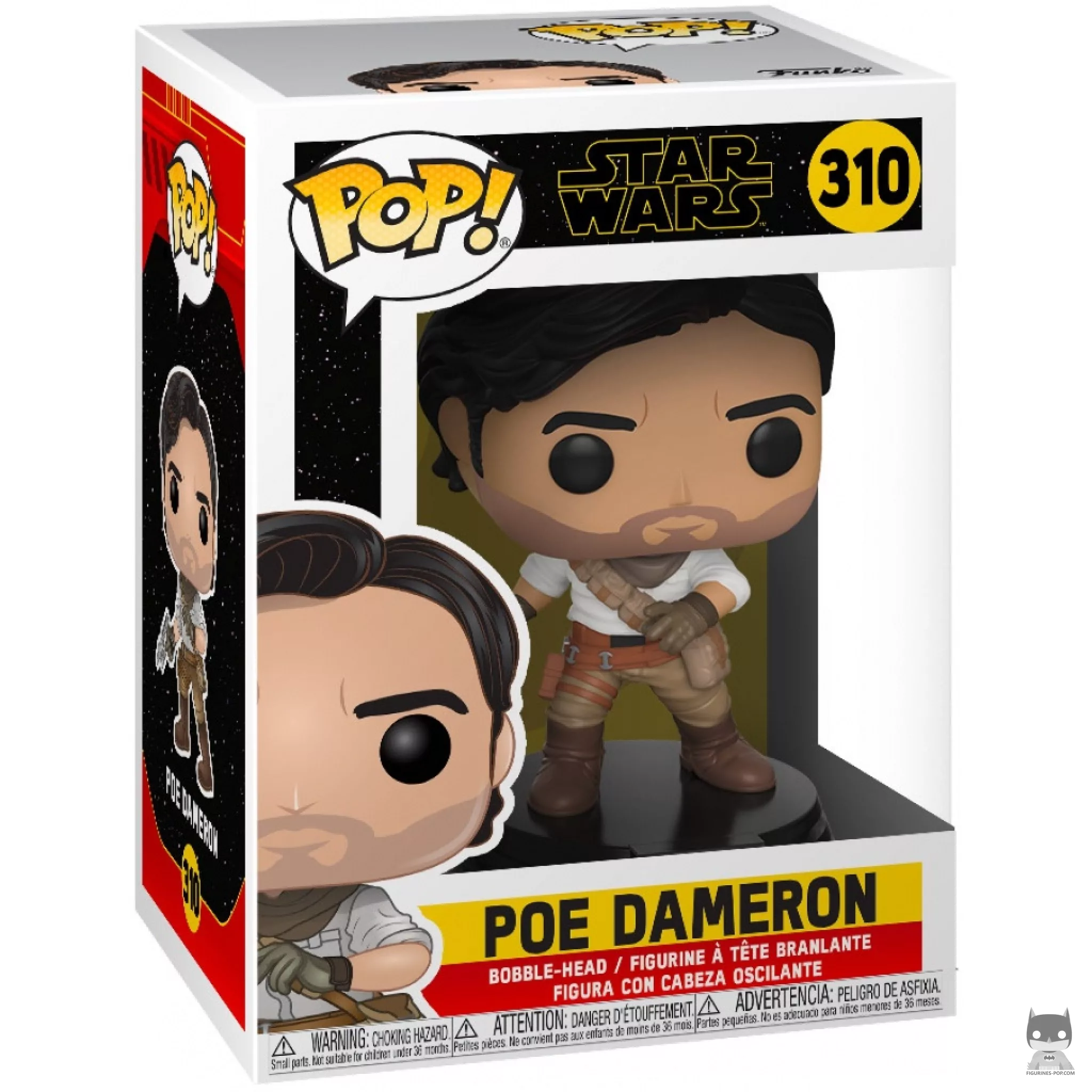 Figura Funko Pop! Poe Dameron en su caja