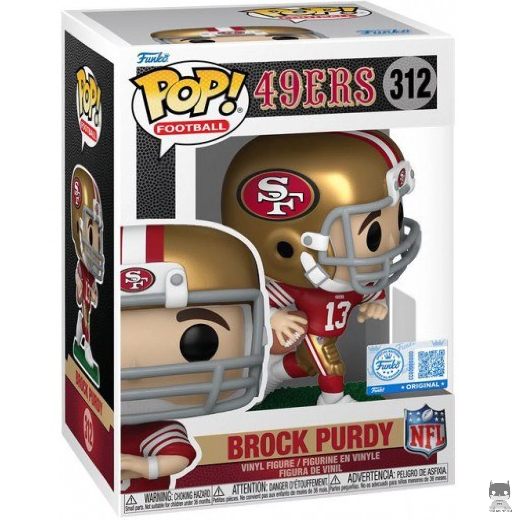 Figura Funko Pop! Brock Purdy (49ers) en su caja