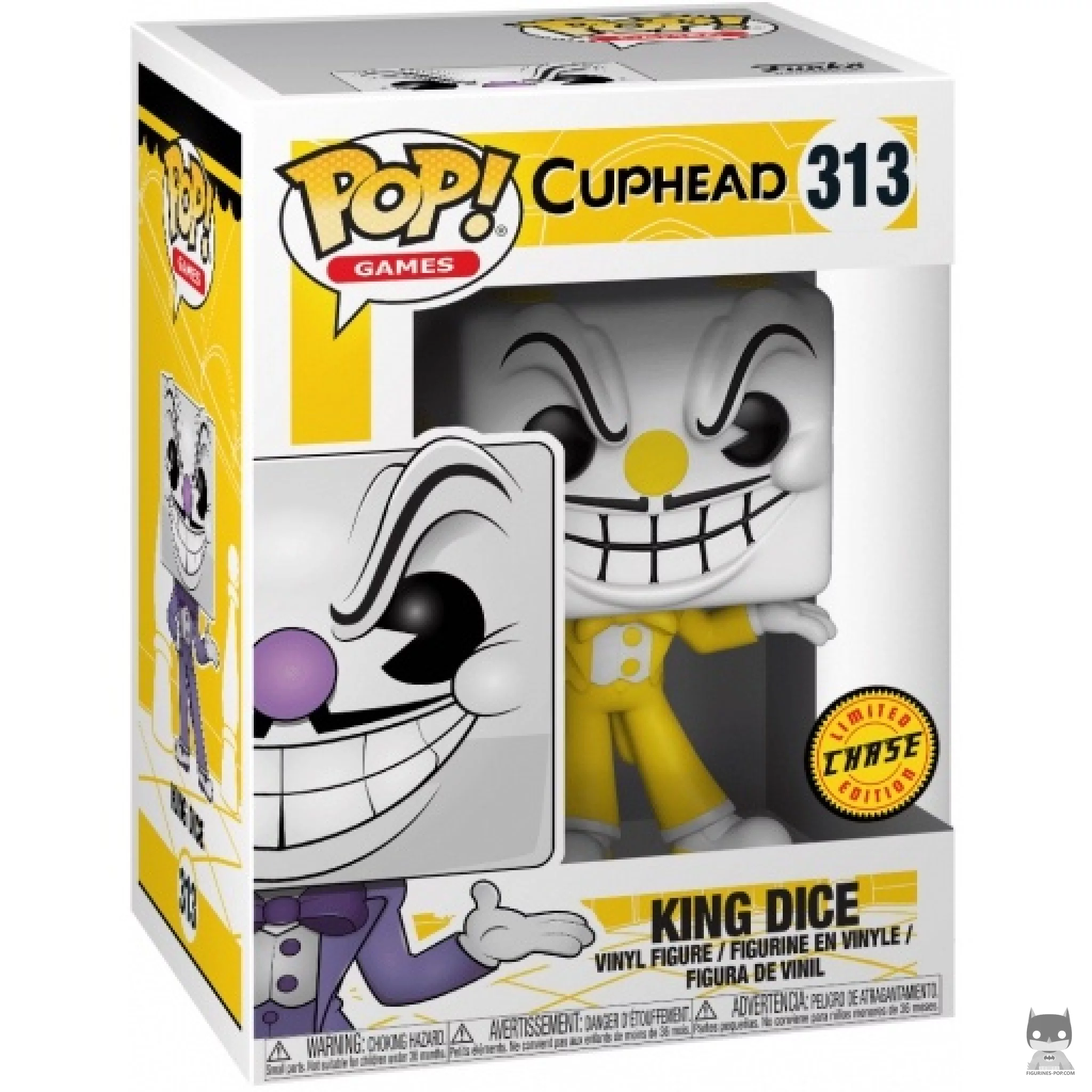 Figura Funko Pop! King Dice (Amarillo) (Chase) en su caja