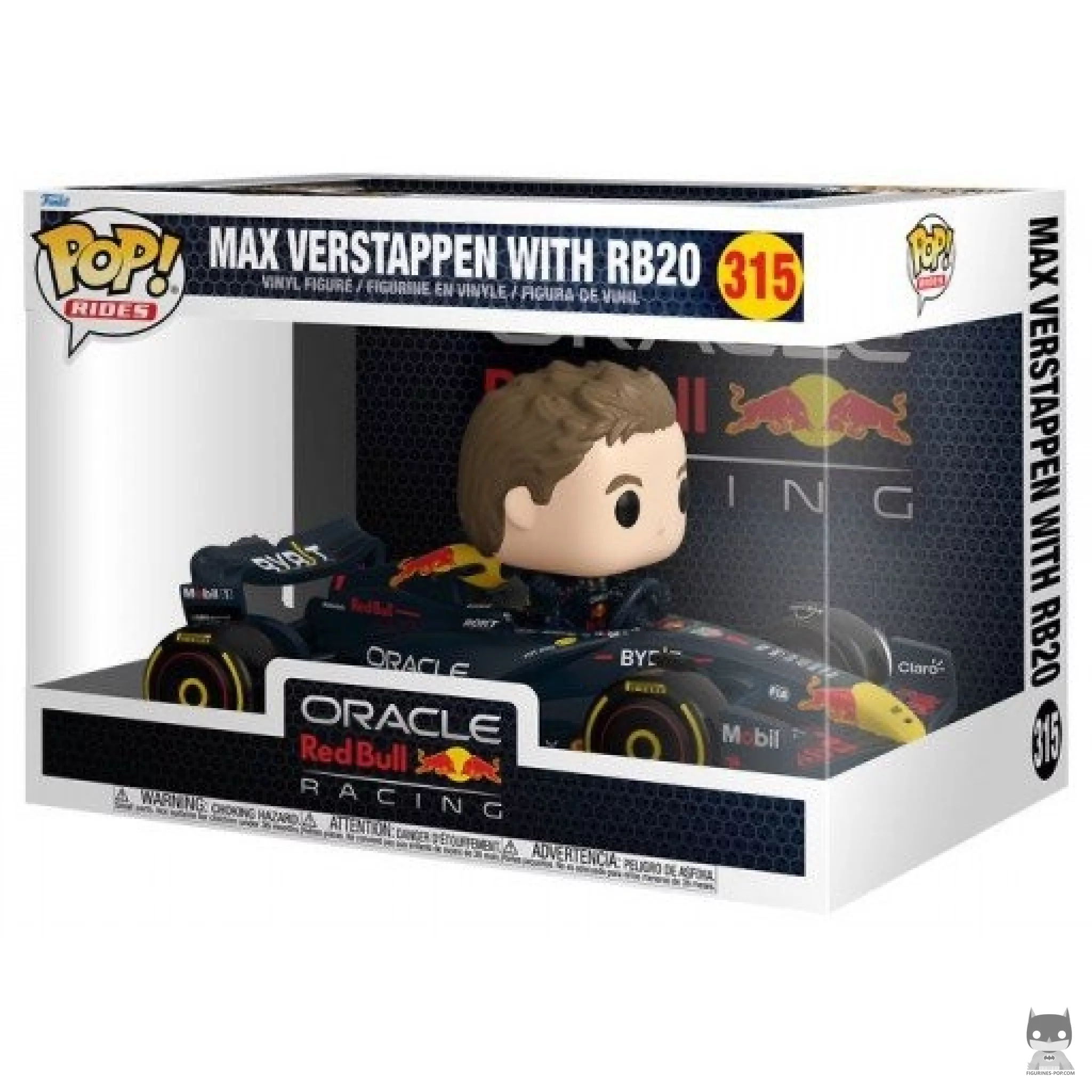 Figura Funko Pop! Max Verstappen con el RB20 en su caja