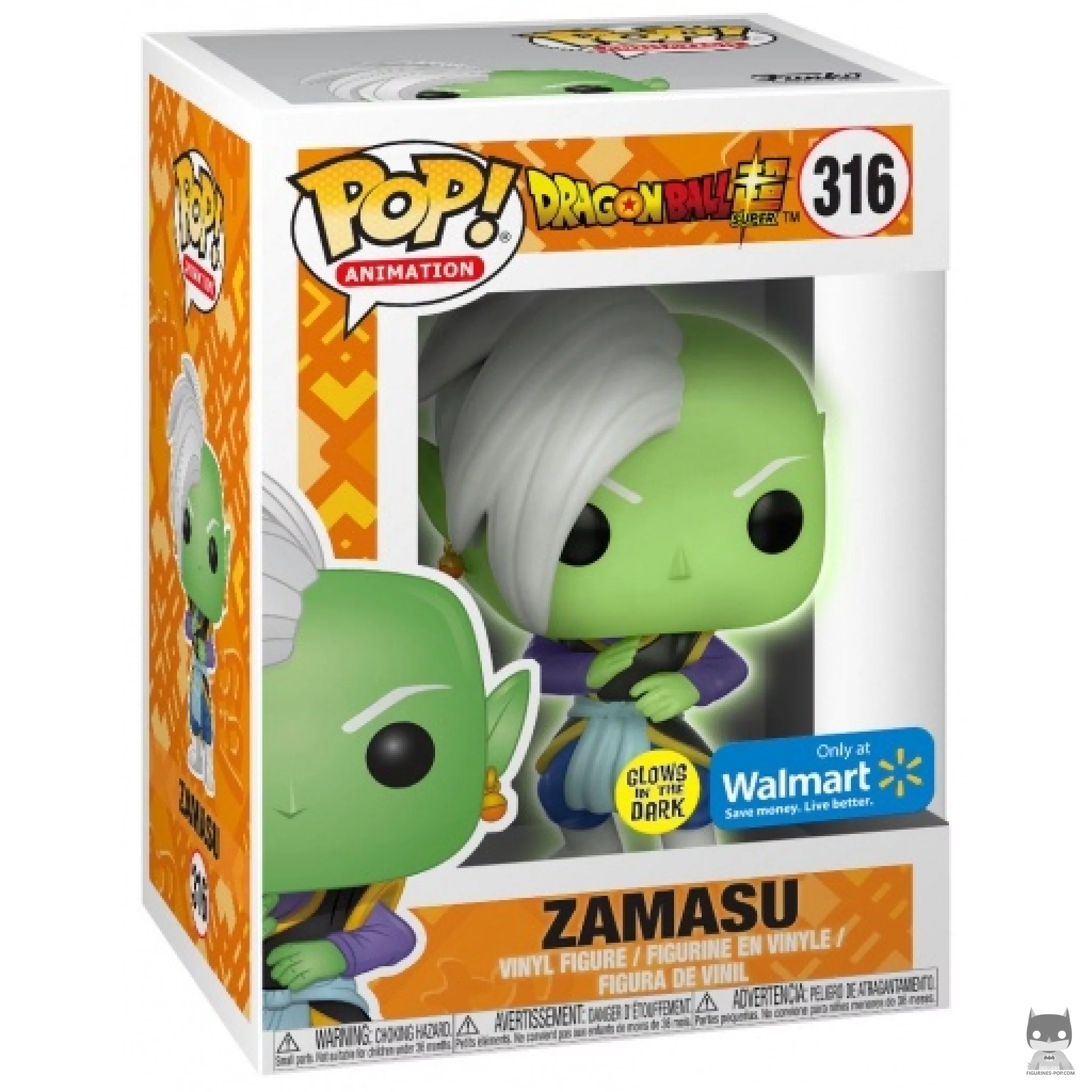 Figura Funko Pop! Zamasu (Brilla en la oscuridad) en su caja