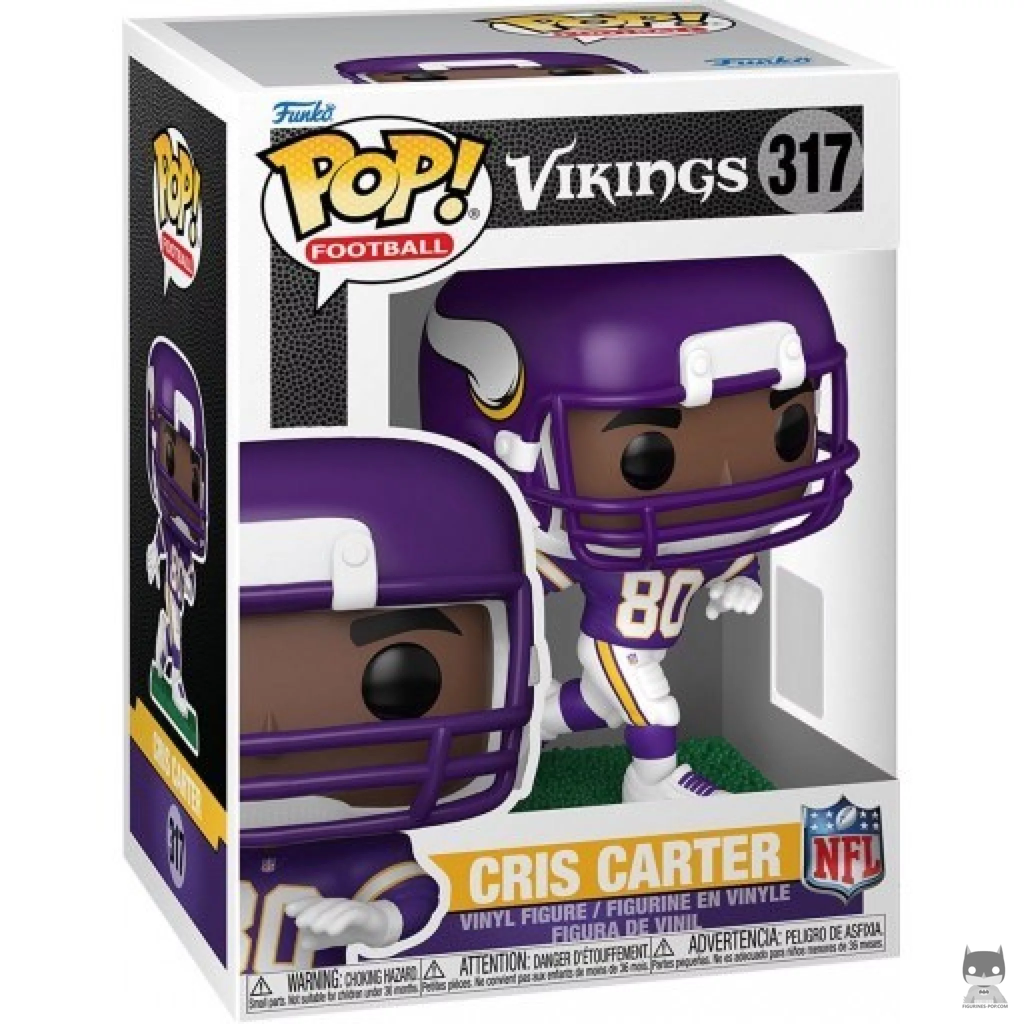 Figura Funko Pop! Cris Carter (Vikings) en su caja
