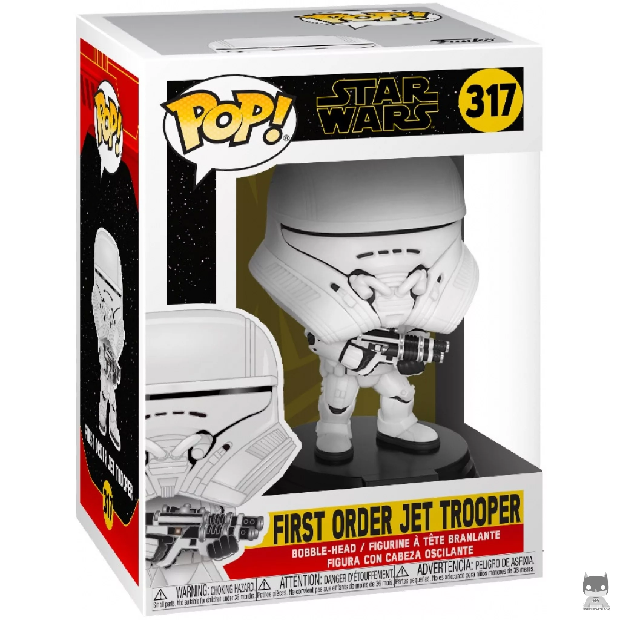 Figura Funko Pop! Jet Trooper de la Primera Orden en su caja