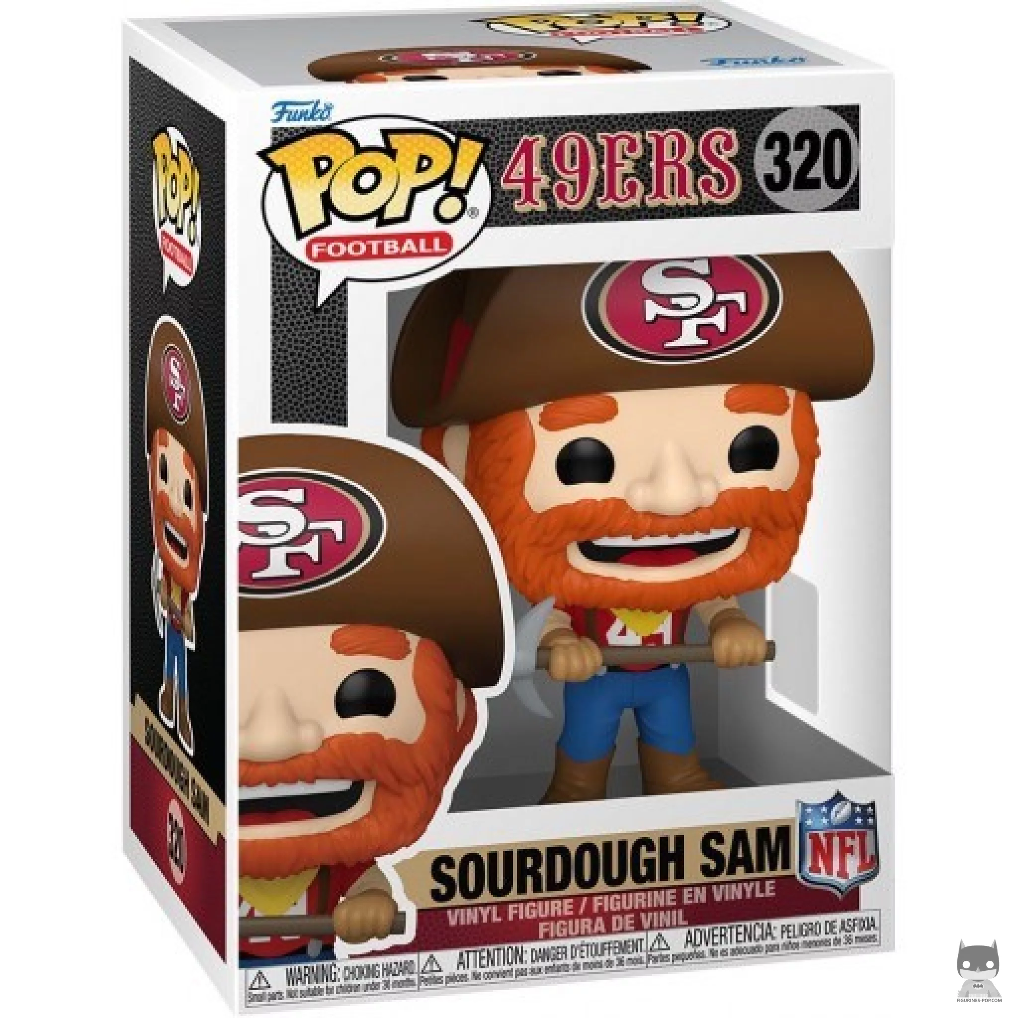 Figura Funko Pop! Sourdough Sam (49ers) en su caja