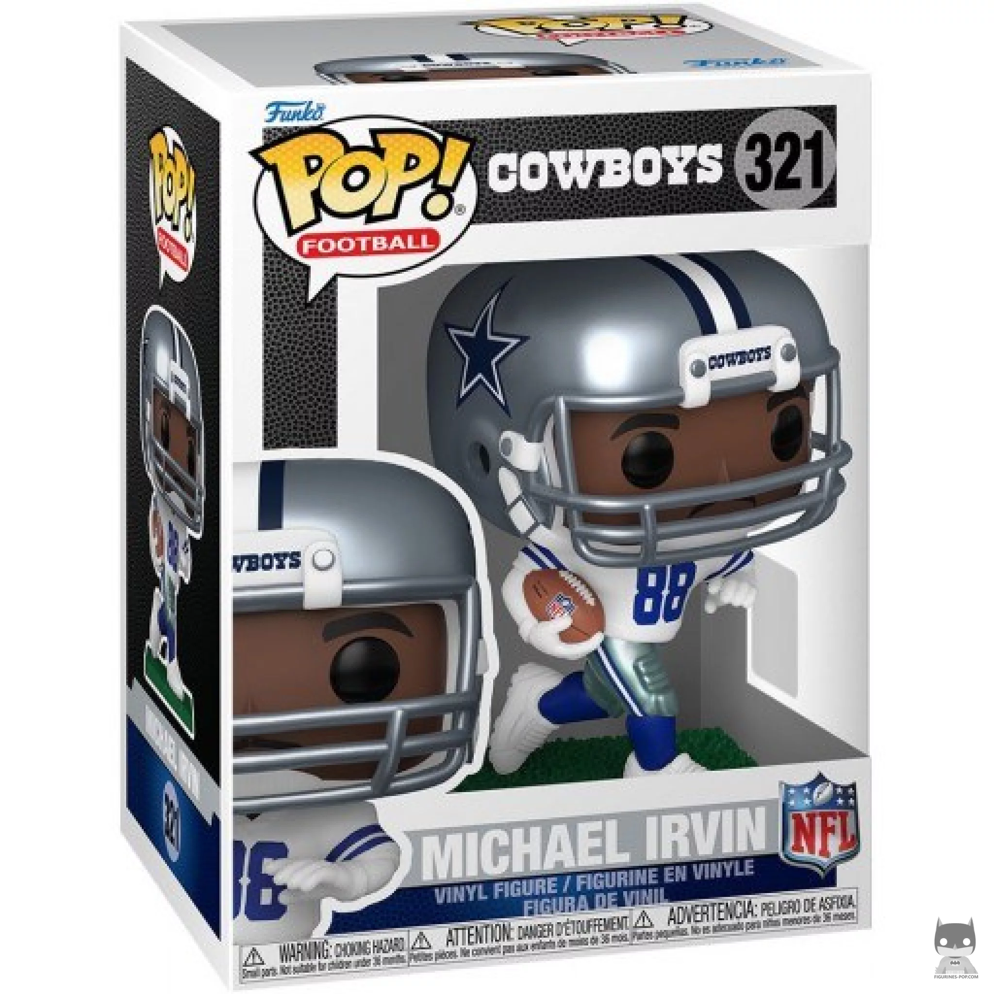Figura Funko Pop! Michael Irvin (Cowboys) en su caja