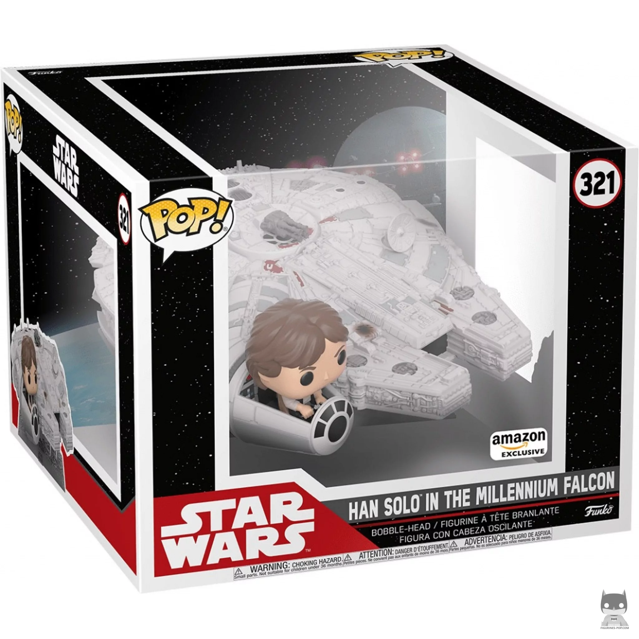 Figura Funko Pop! Han Solo en el Halcón Milenario (Supersized) en su caja