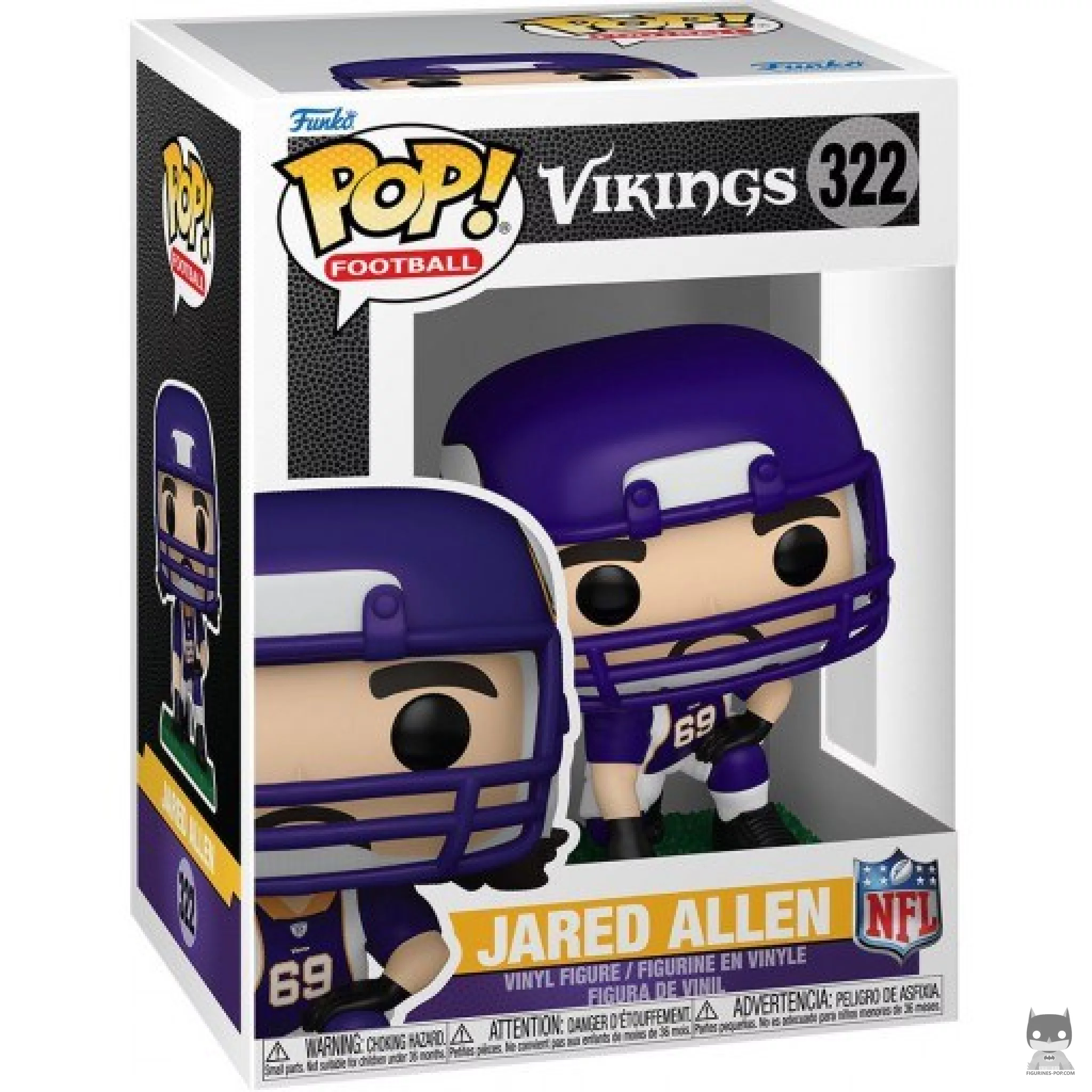 Figura Funko Pop! Jared Allen (Vikings) en su caja