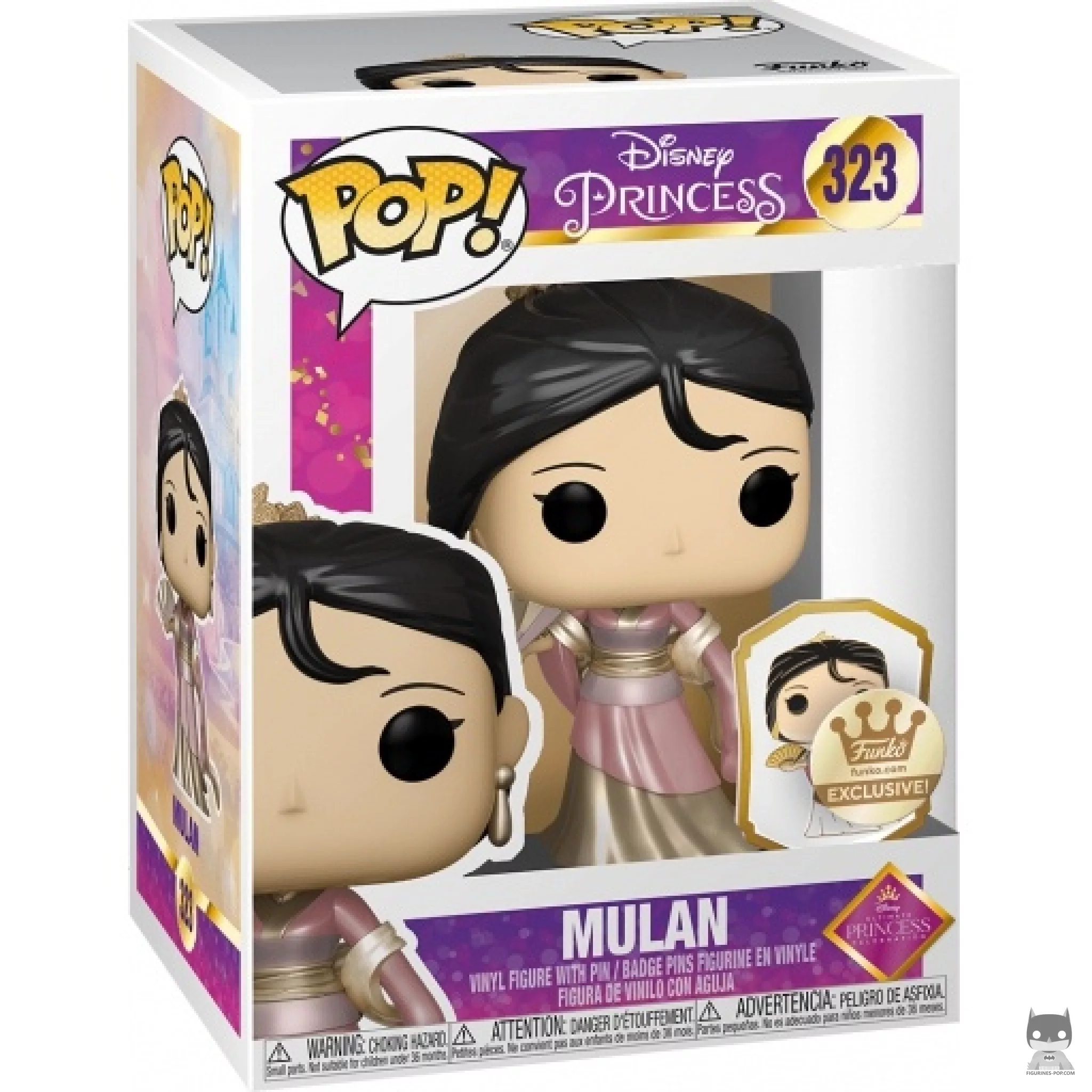 Figura Funko Pop! Mulán en su caja