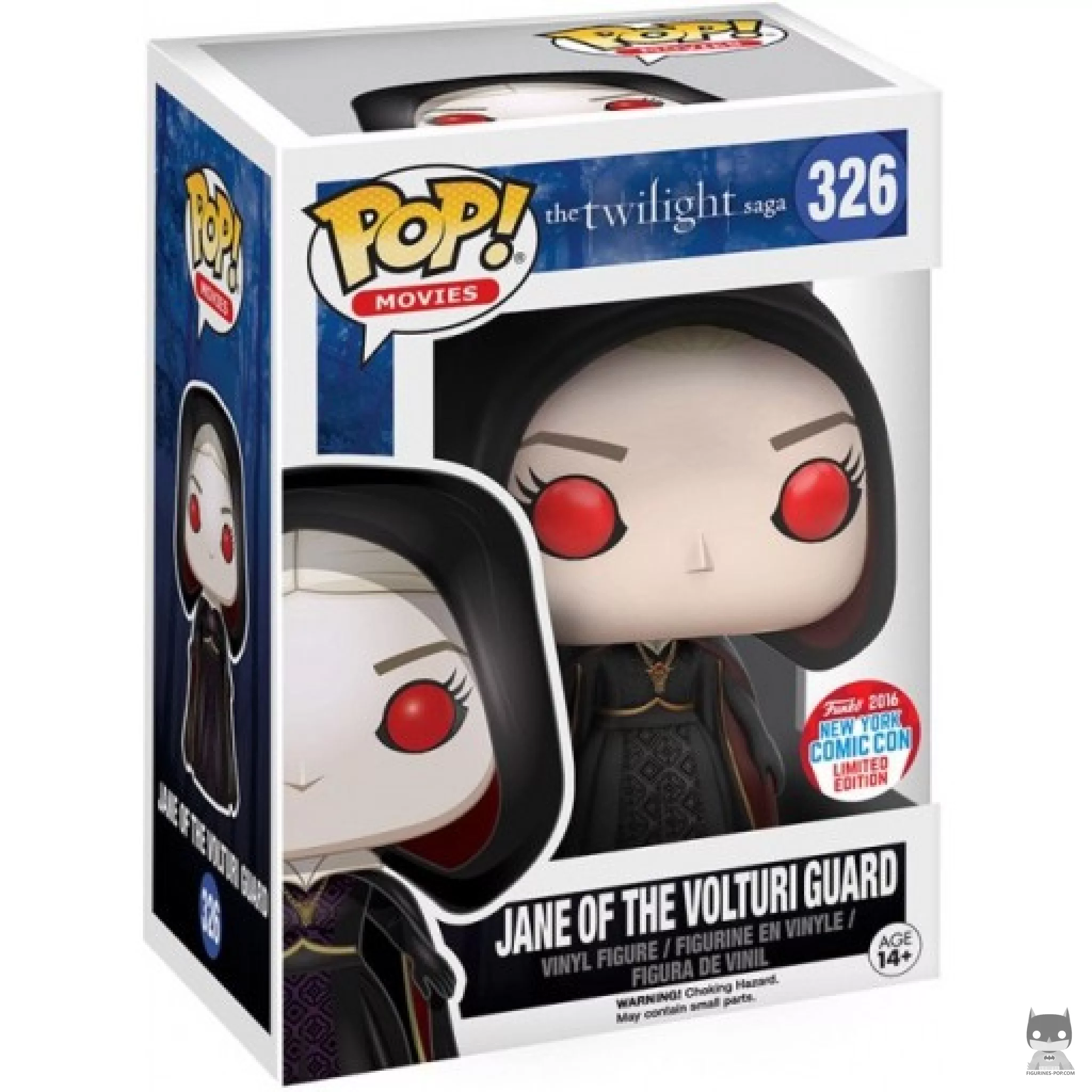 Figura Funko Pop! Jane de la guardia de los Vulturis con capucha en su caja