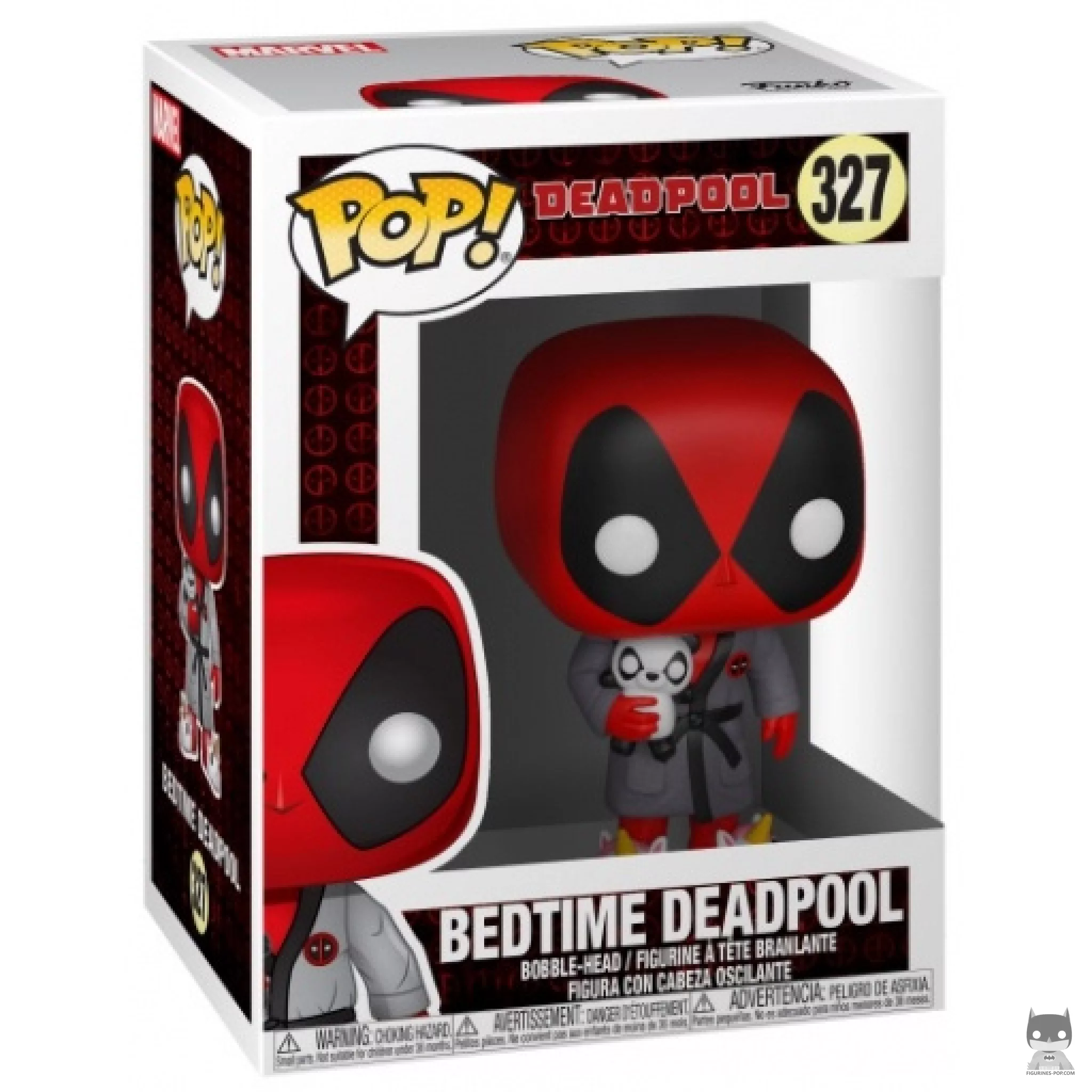 Figura Funko Pop! Deadpool a la hora de dormir en su caja