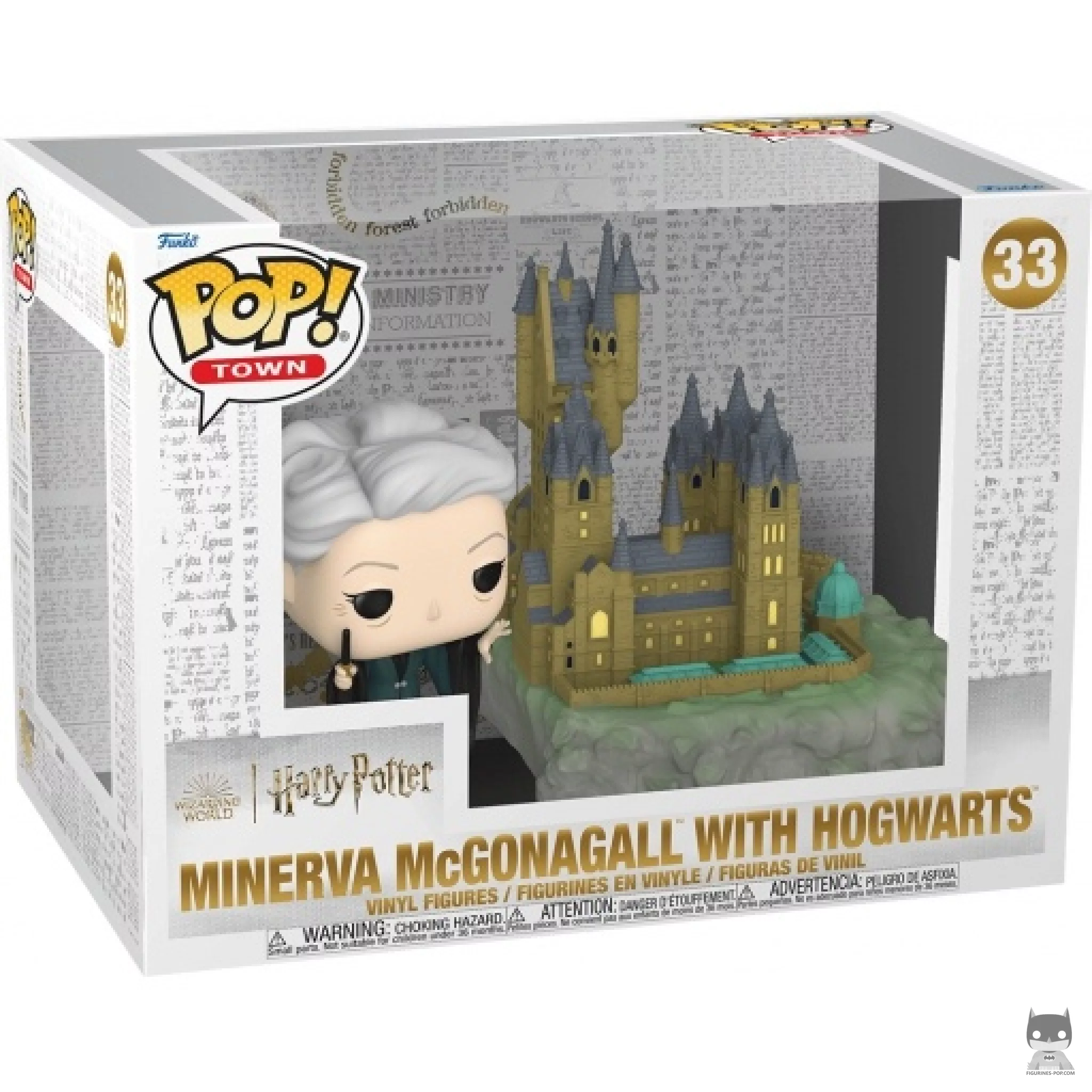 Figura Funko Pop! Minerva McGonagall con Hogwarts en su caja