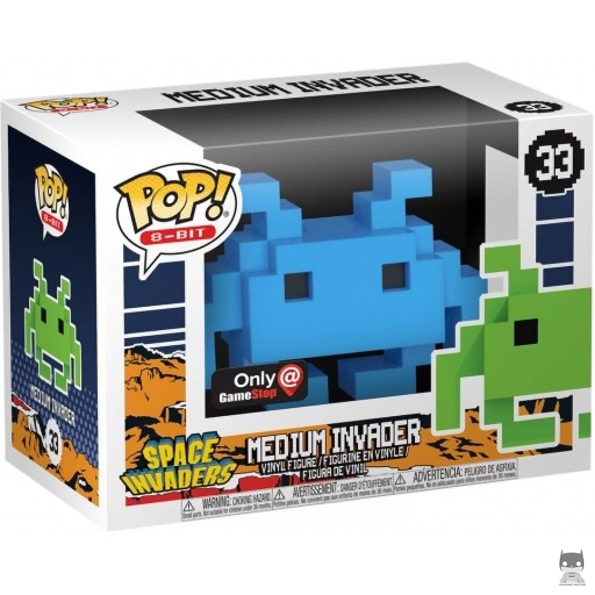 Figura Funko Pop! Medium Invader (Azul) en su caja