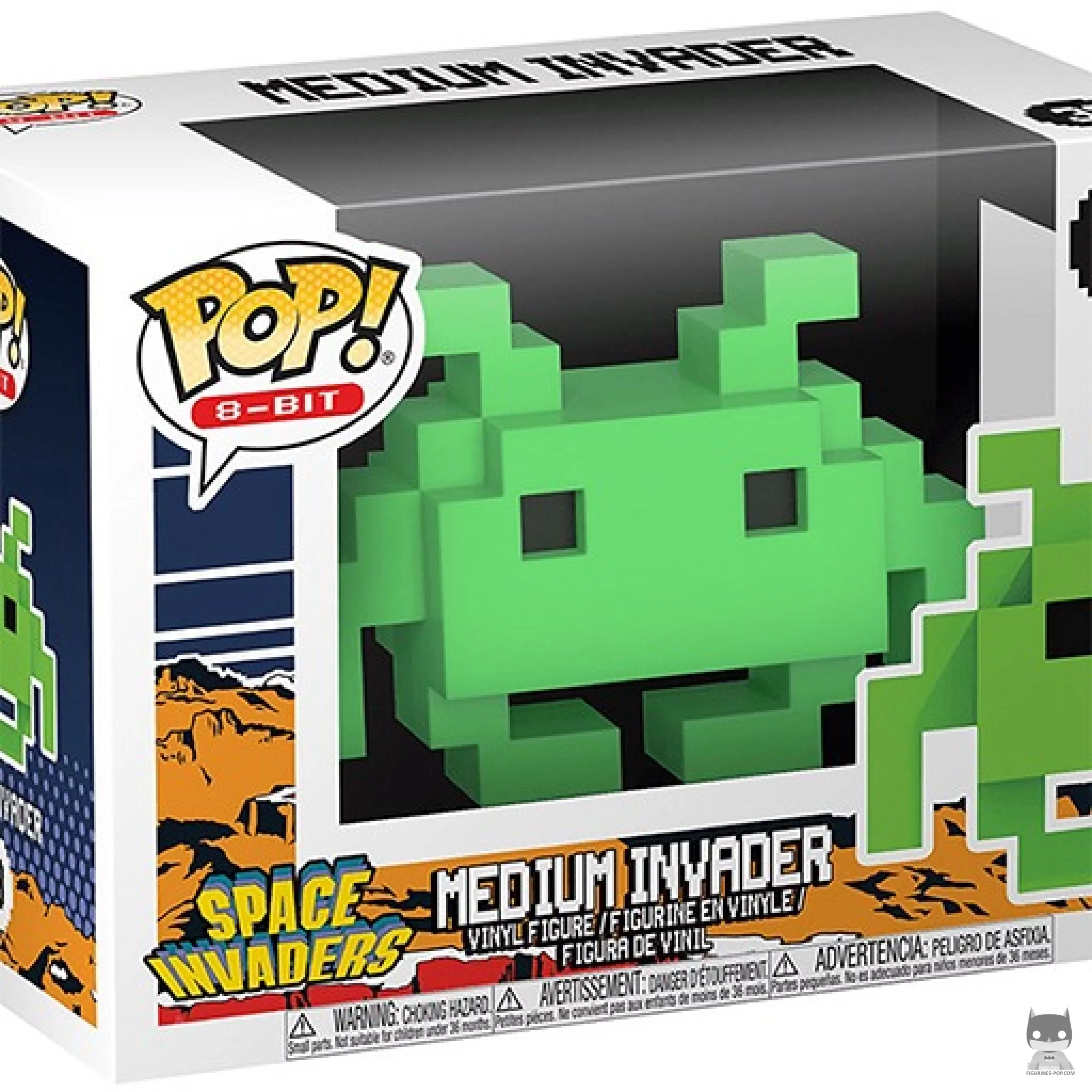 Figura Funko Pop! Medium Invader (Verde) en su caja
