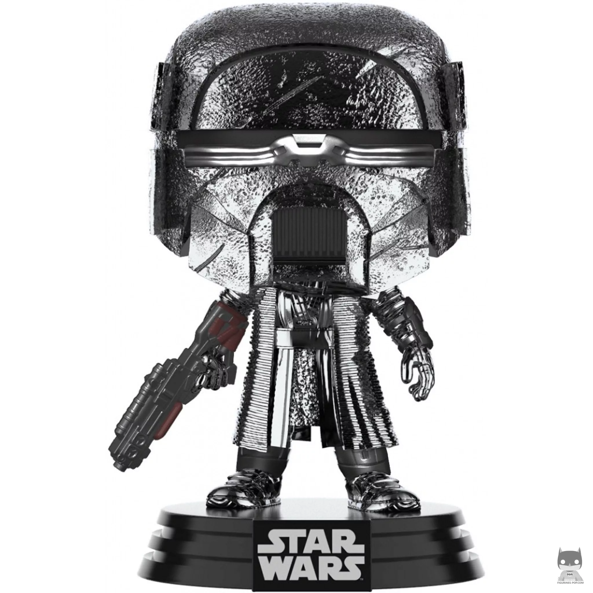 Figura Funko Pop! Caballero de Ren con rifle bláster (Cromado hematita) (Star Wars: Episodio IX, El ascenso de Skywalker)
