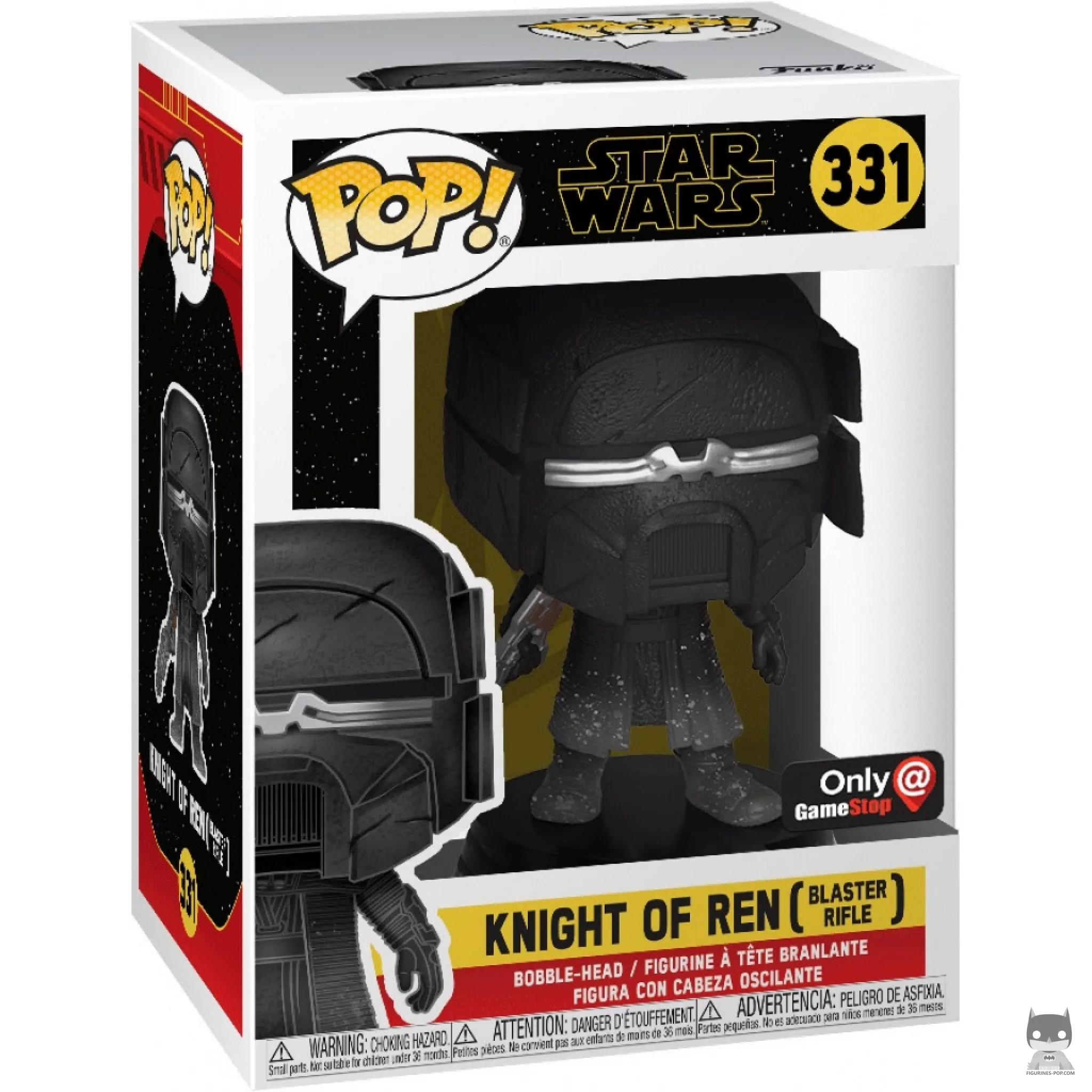Figura Funko Pop! Caballero de Ren con rifle bláster en su caja