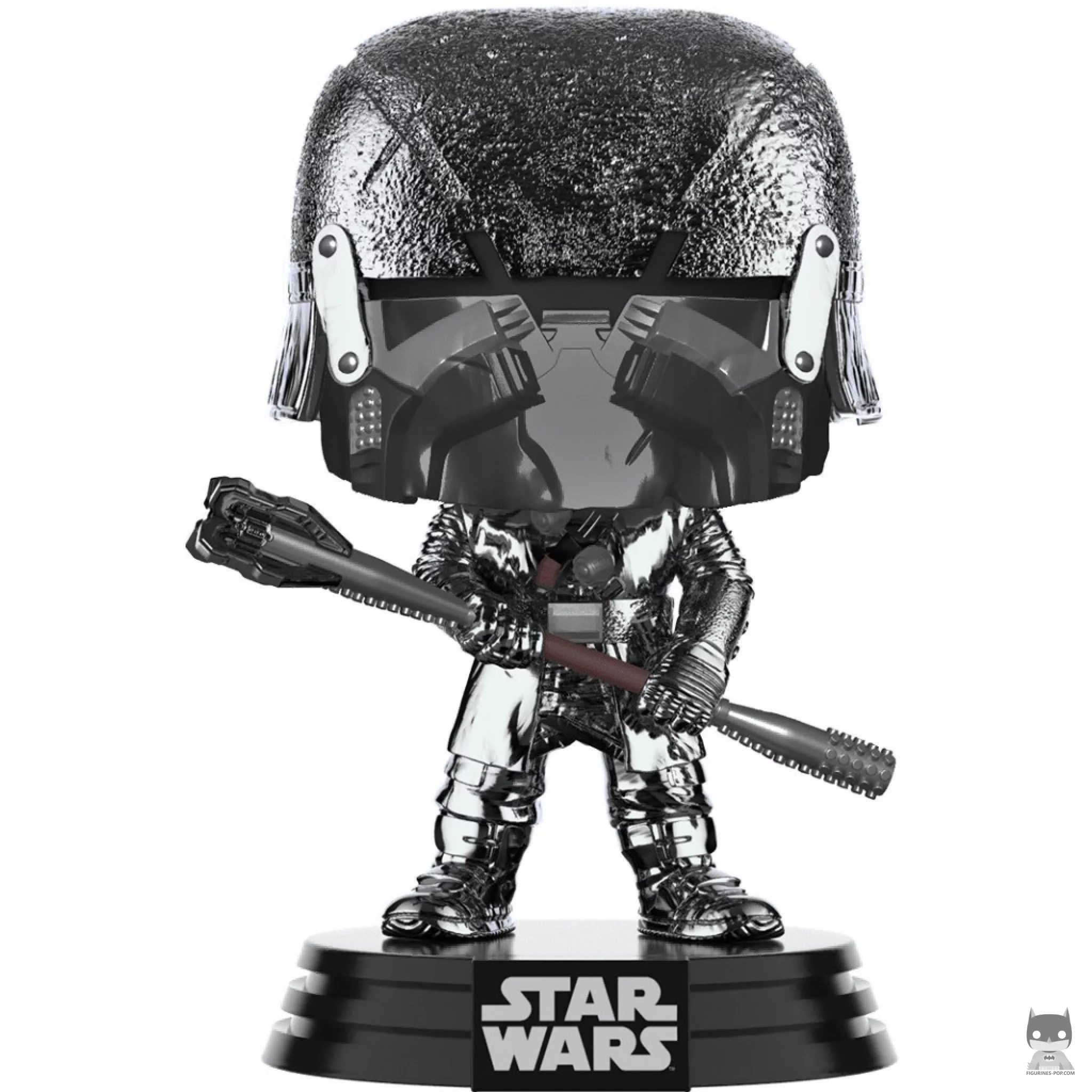 Figura Funko Pop! Caballero de Ren con maza de guerra (Cromado hematita) (Star Wars: Episodio IX, El ascenso de Skywalker)