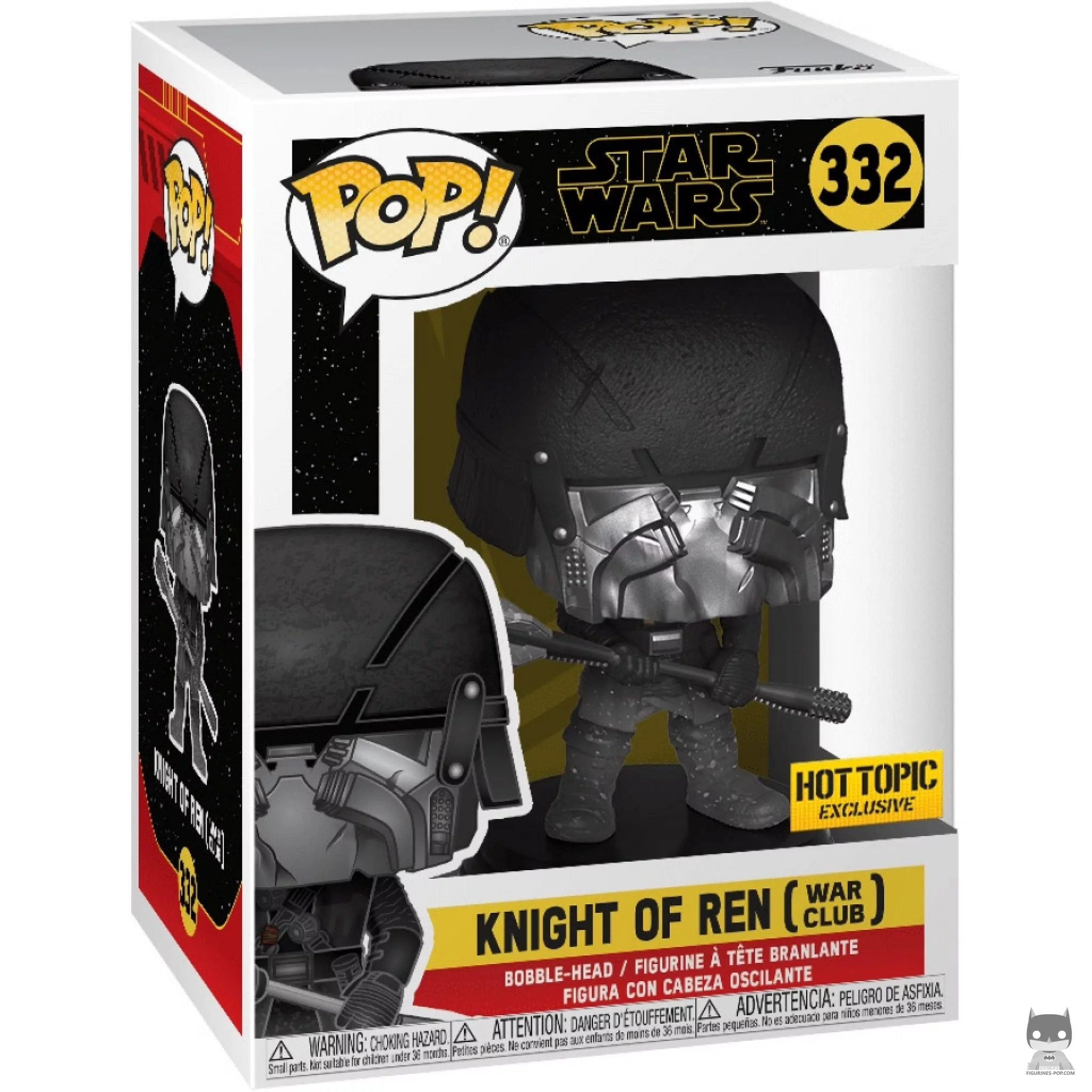 Figura Funko Pop! Caballero de Ren con maza de guerra en su caja