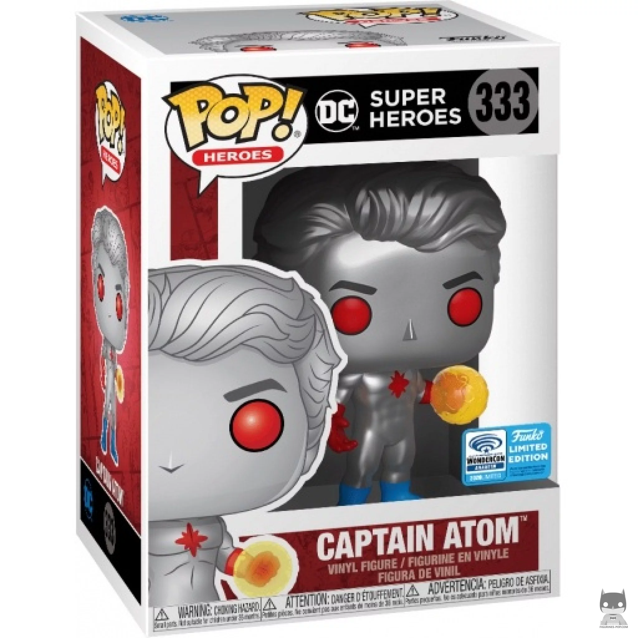 Figura Funko Pop! Capitán Átomo en su caja