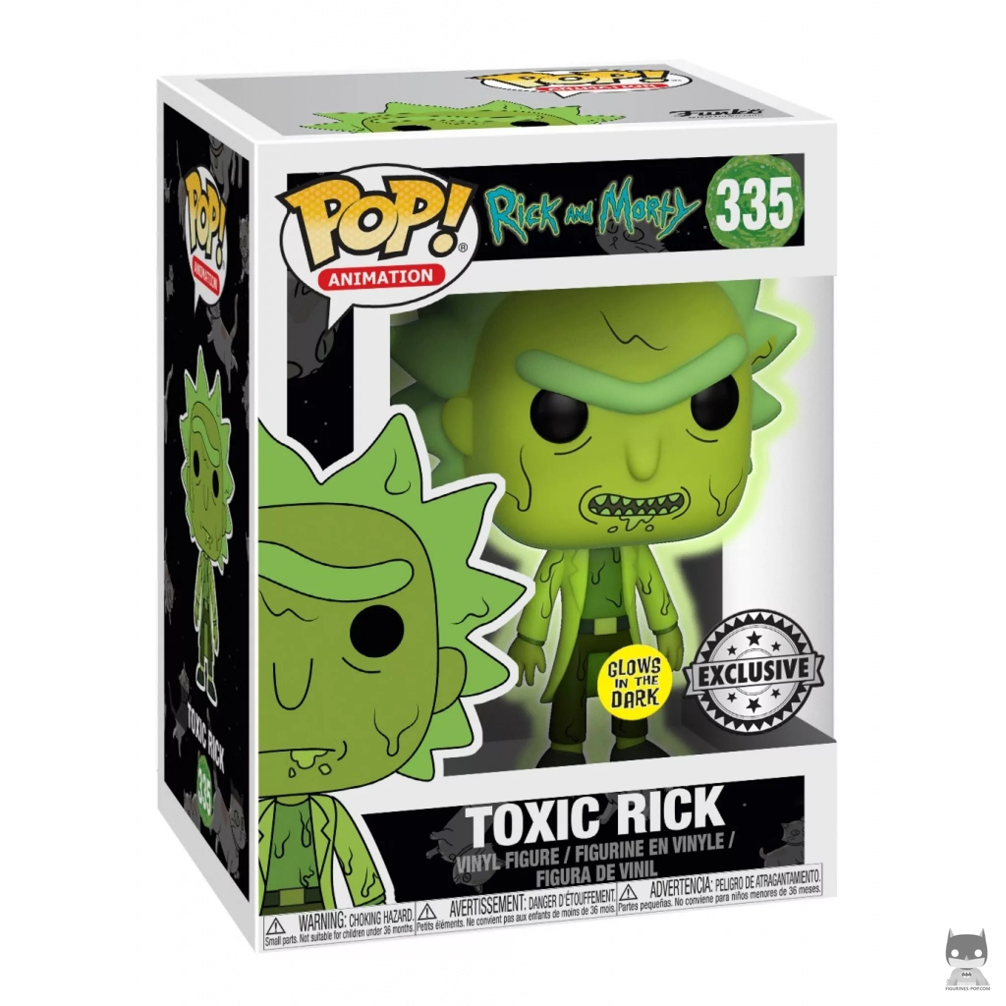 Figura Funko Pop! Rick tóxico en su caja