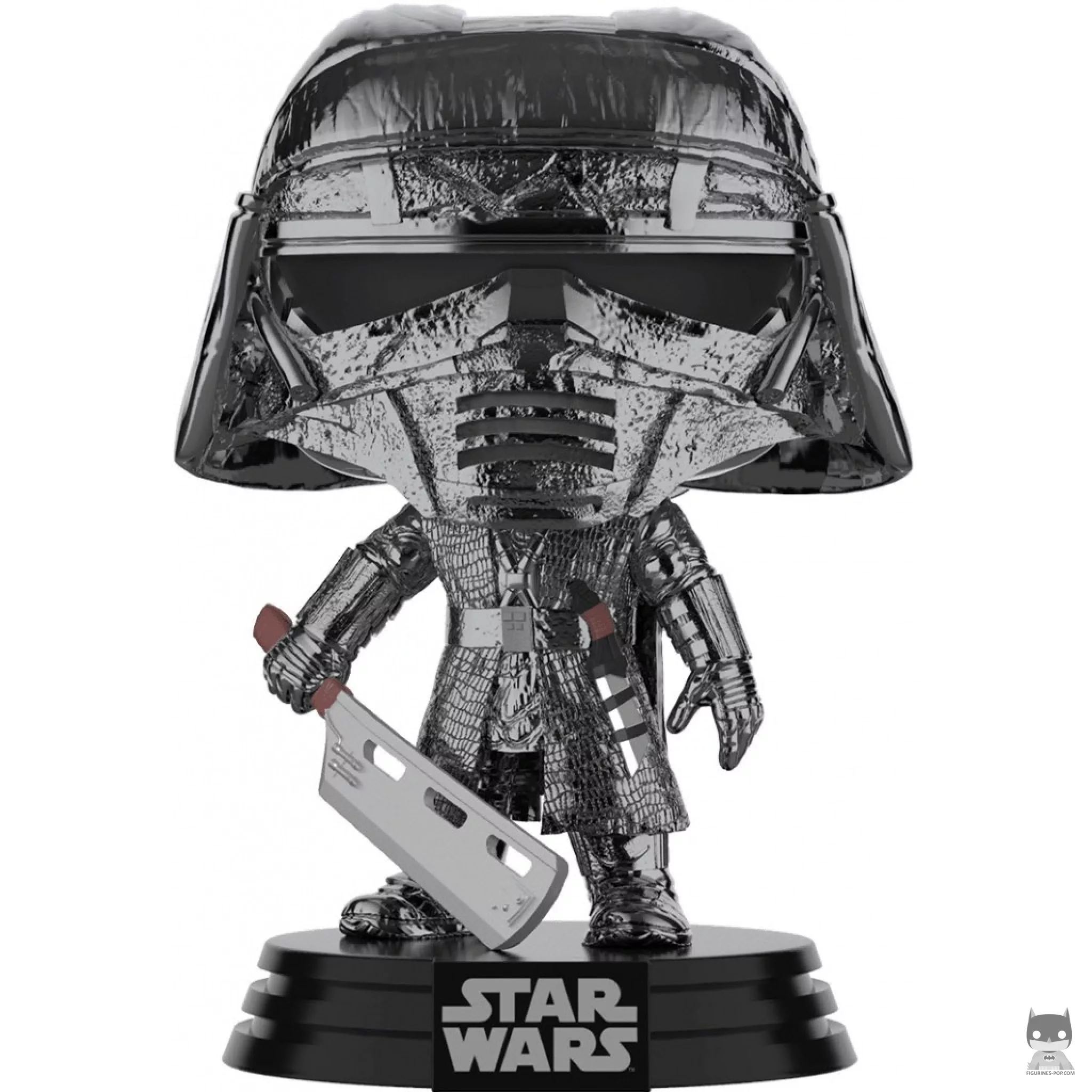 Figura Funko Pop! Caballero de Ren con hoja pesada (Cromado hematita) (Star Wars: Episodio IX, El ascenso de Skywalker)