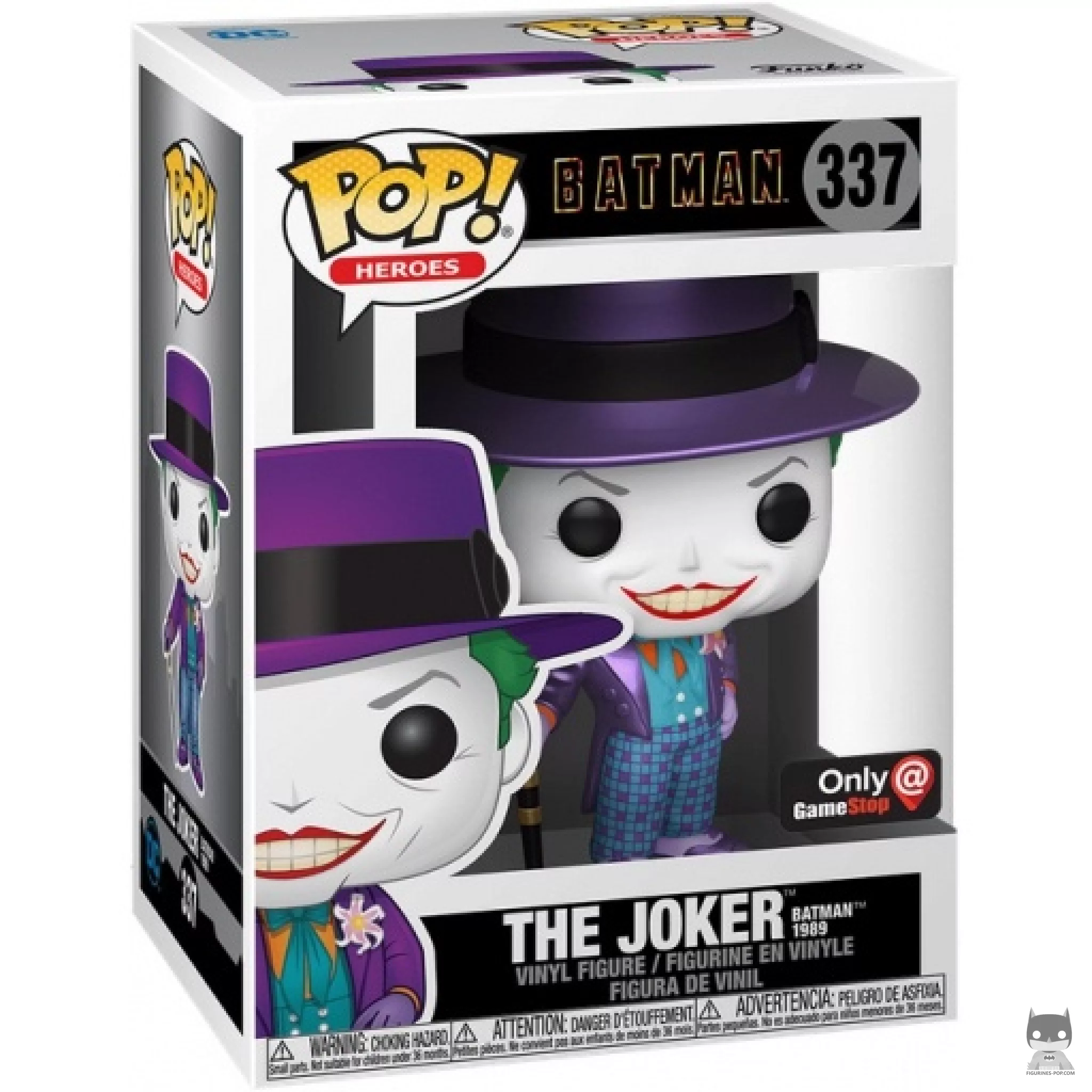 Figura Funko Pop! Joker (Batman 1989) (Metalizado) en su caja
