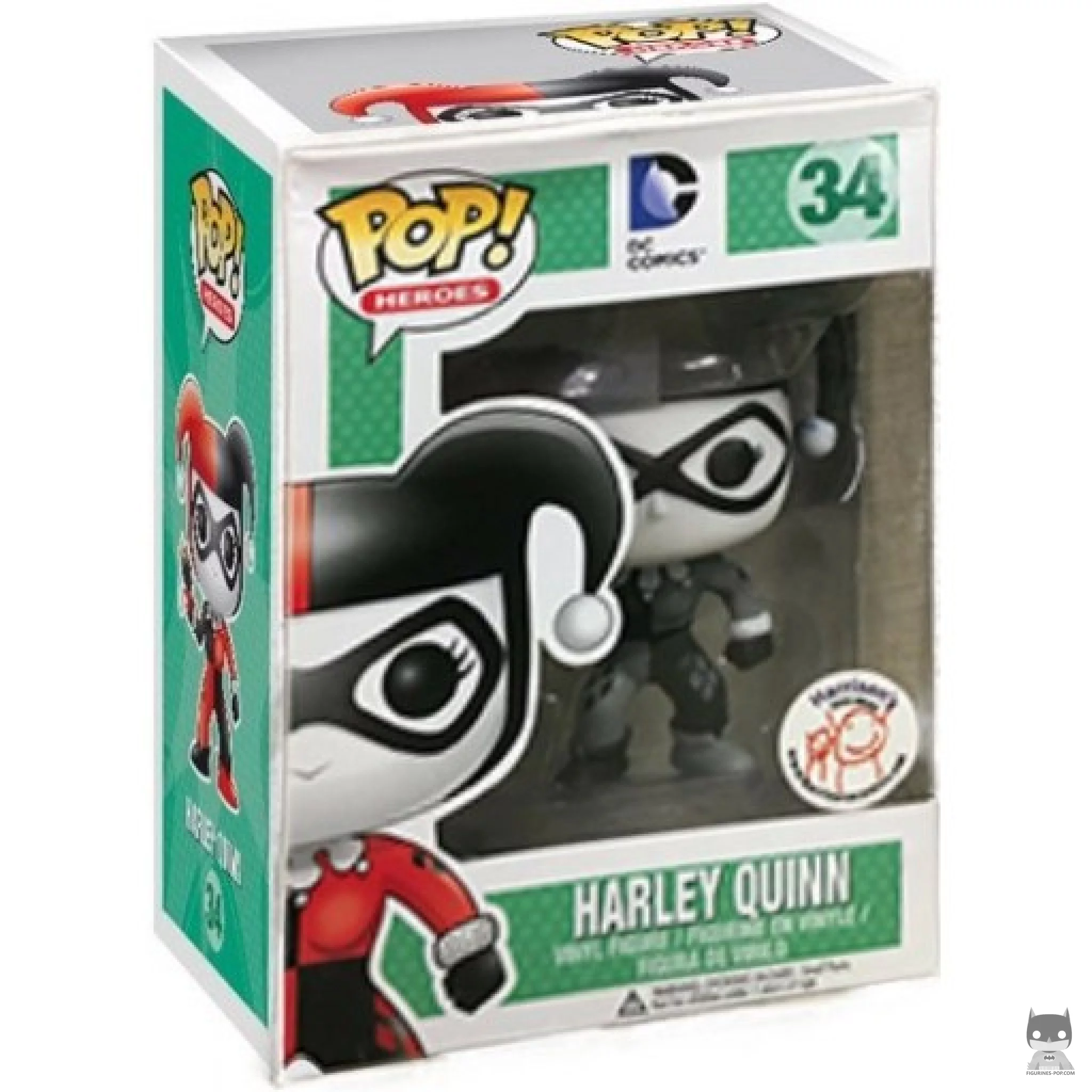 Figura Funko Pop! Harley Quinn (Blanco y negro) en su caja
