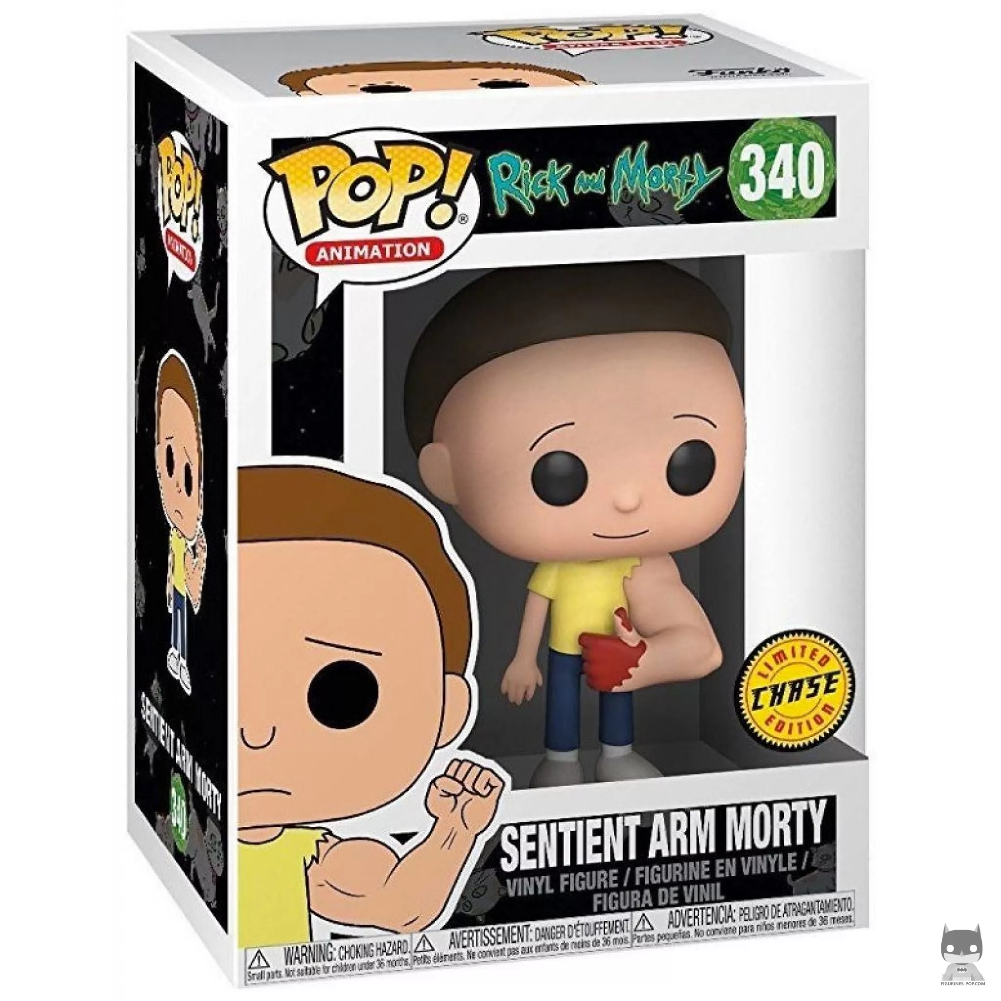 Figura Funko Pop! Morty con brazo consciente (Chase) en su caja