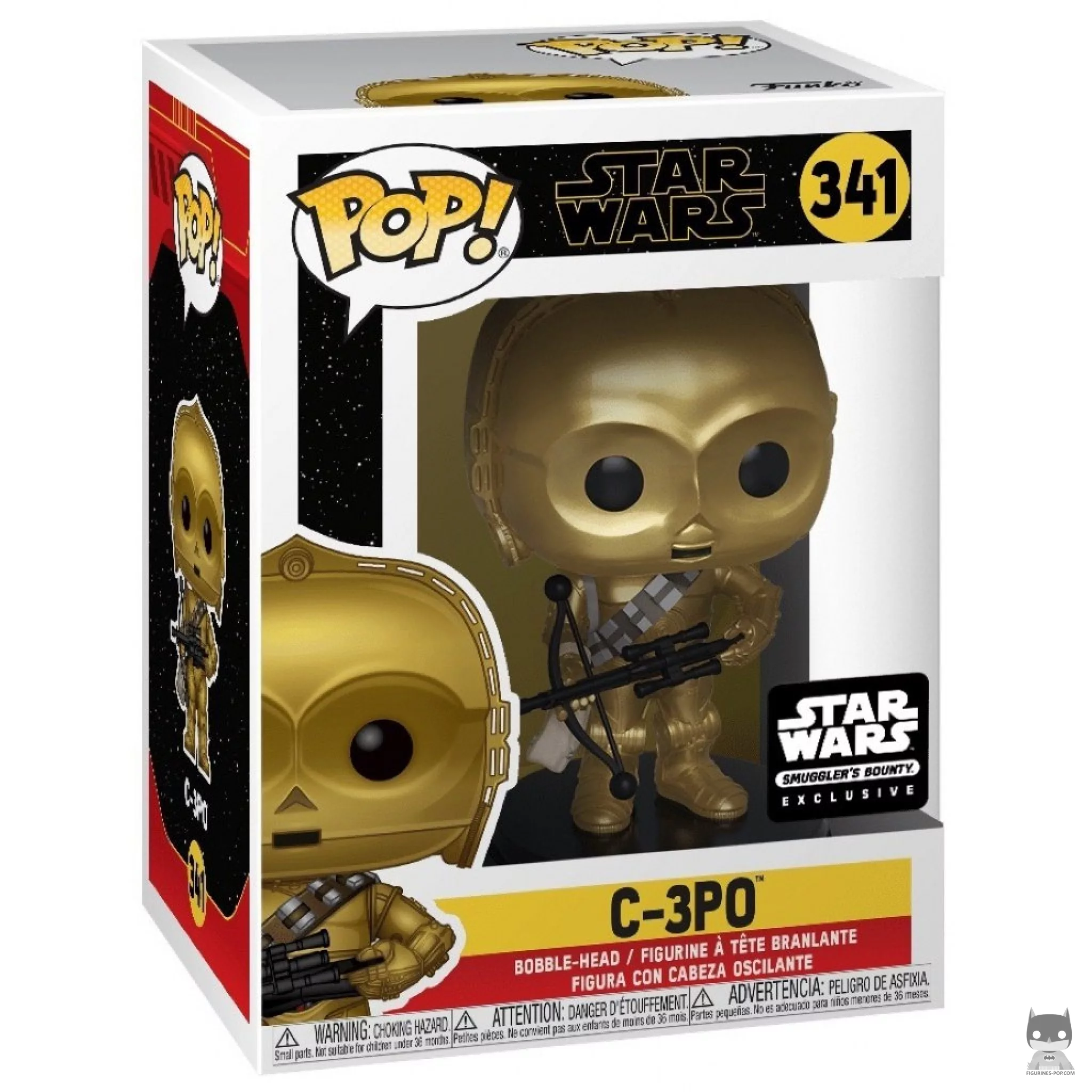 Figura Funko Pop! C-3PO con ballesta wookiee en su caja