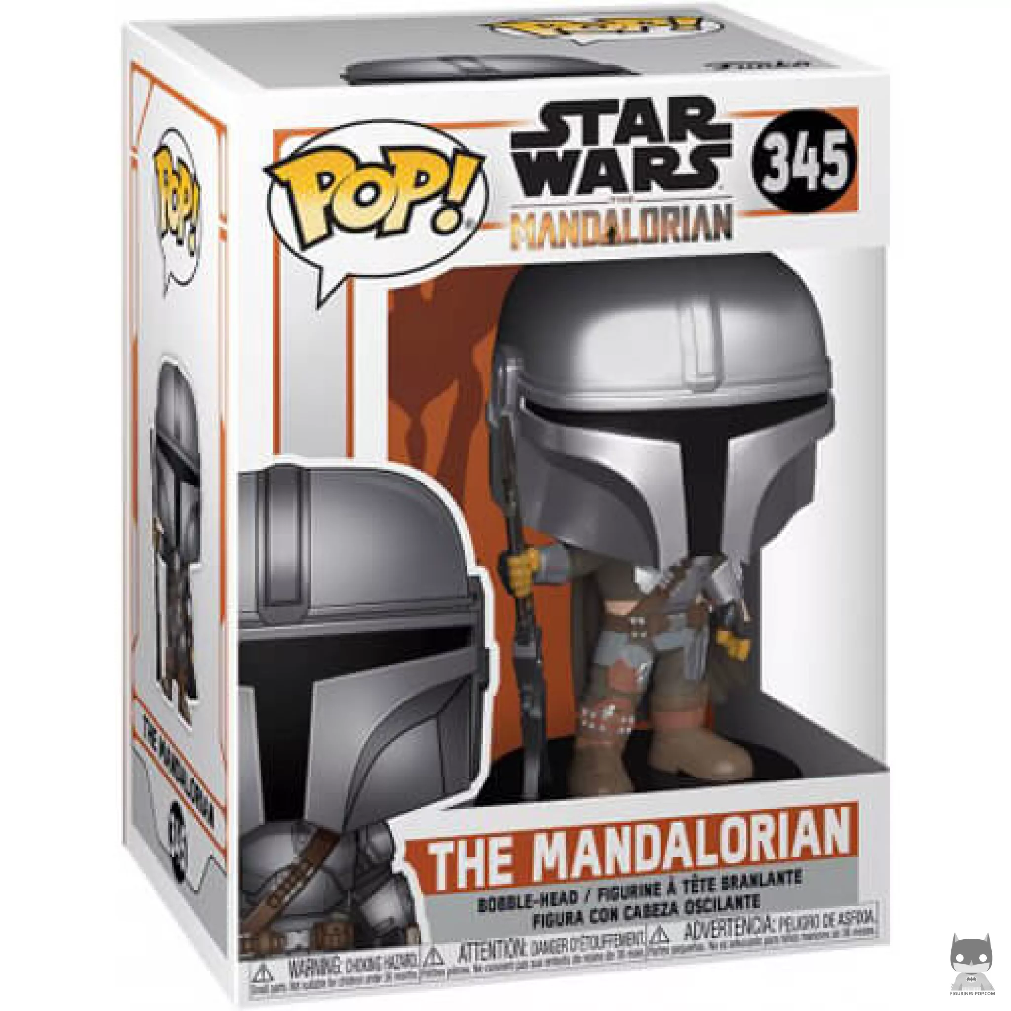 Figura Funko Pop! El Mandaloriano (Cromado) en su caja