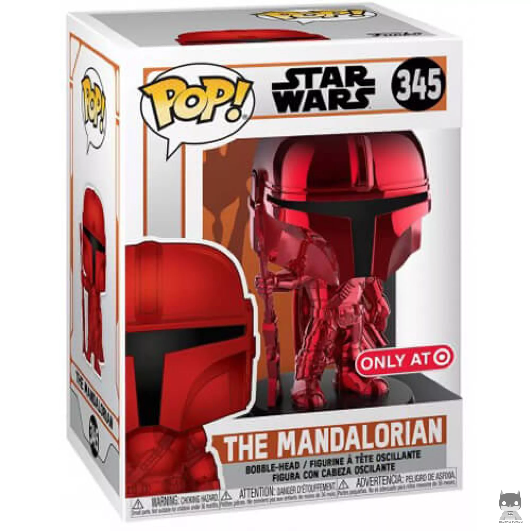 Figura Funko Pop! El Mandaloriano (Metalizado) en su caja