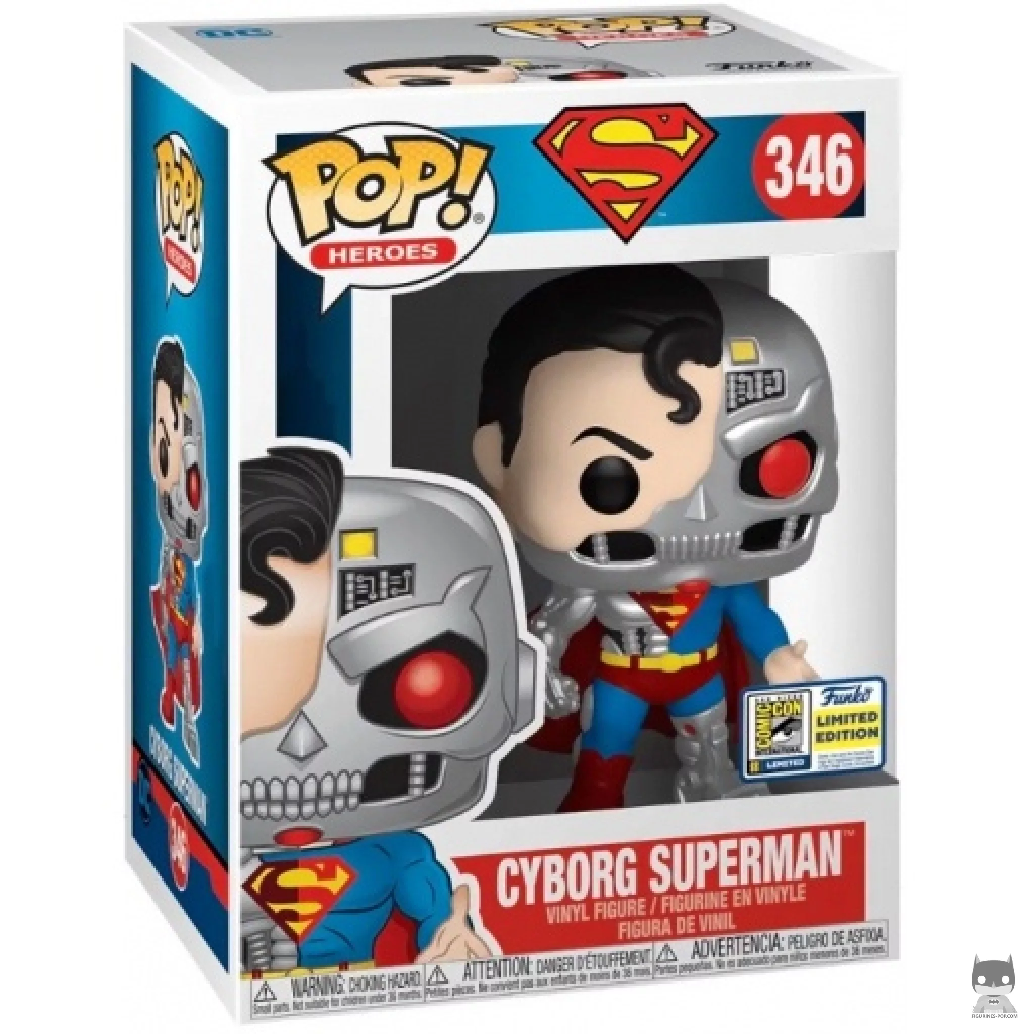 Figura Funko Pop! Superman cyborg en su caja
