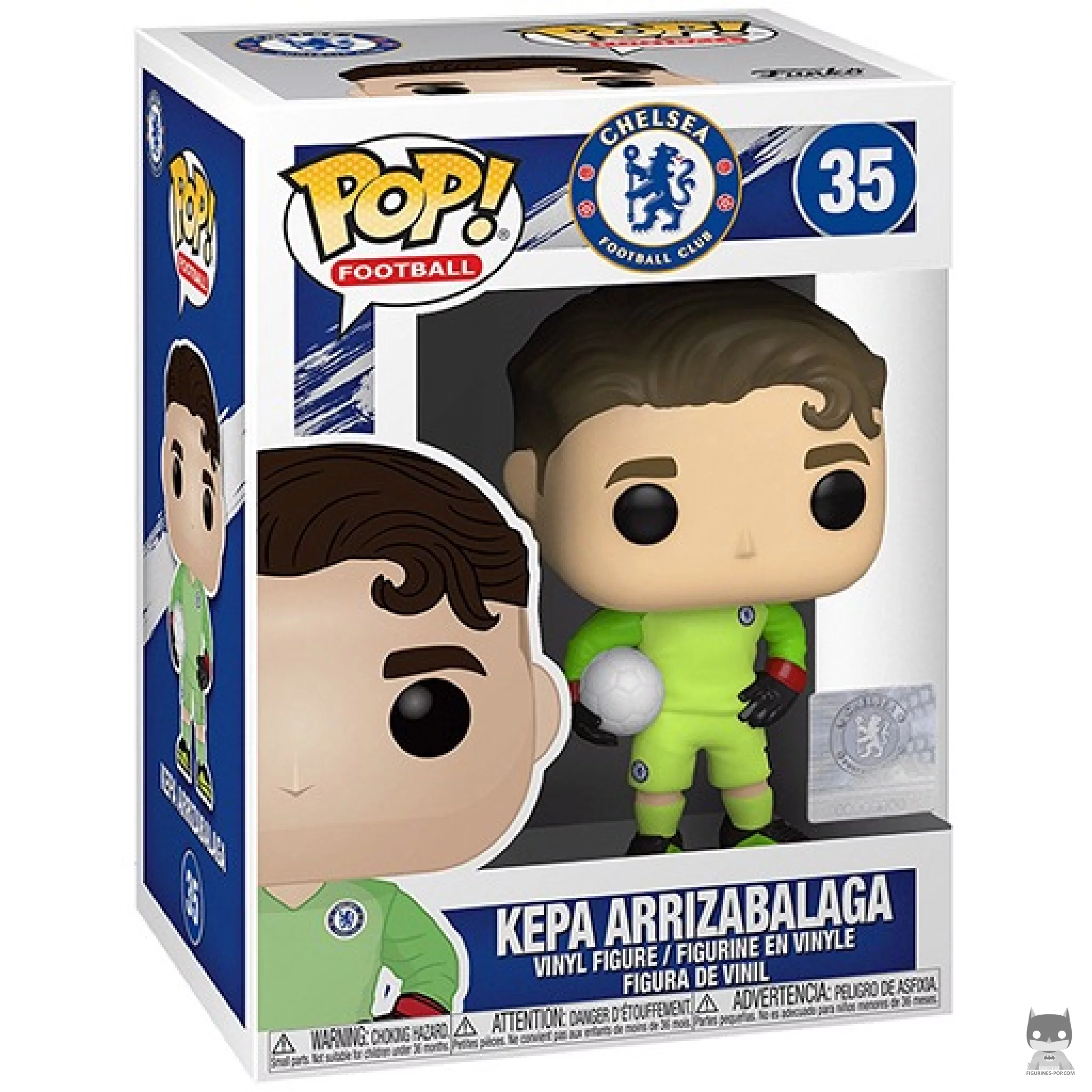 Figura Funko Pop! Kepa Arrizabalaga (Chelsea) en su caja