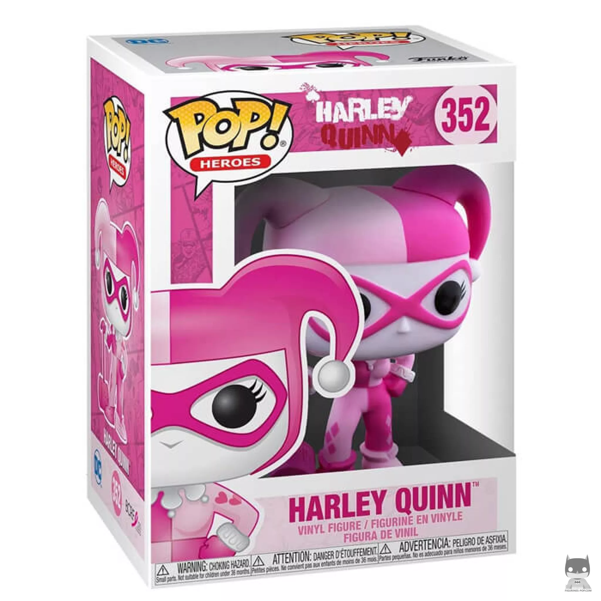 Figura Funko Pop! Harley Quinn (Octubre rosa) en su caja