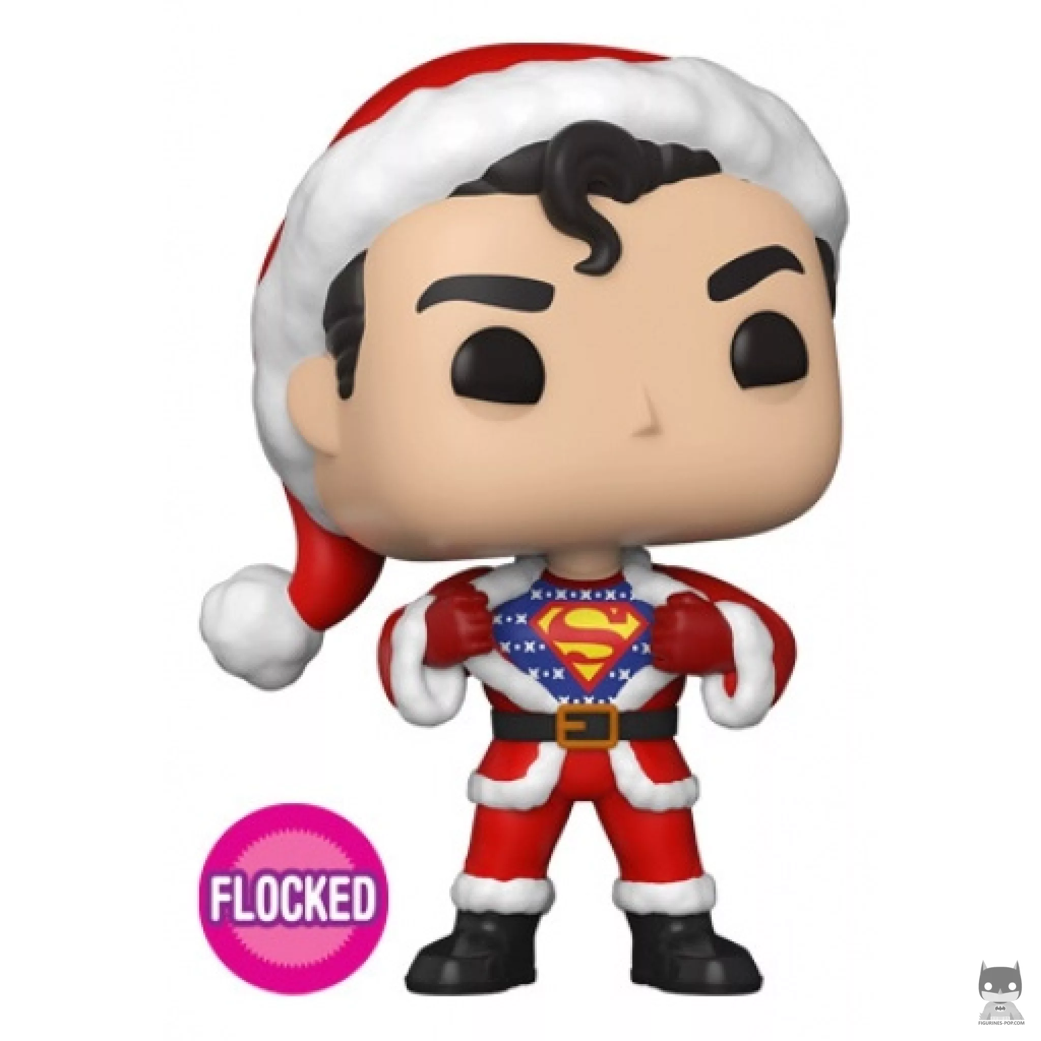 Figura Funko Pop! Superman con jersey navideño (Flocado) (DC Super Heroes)